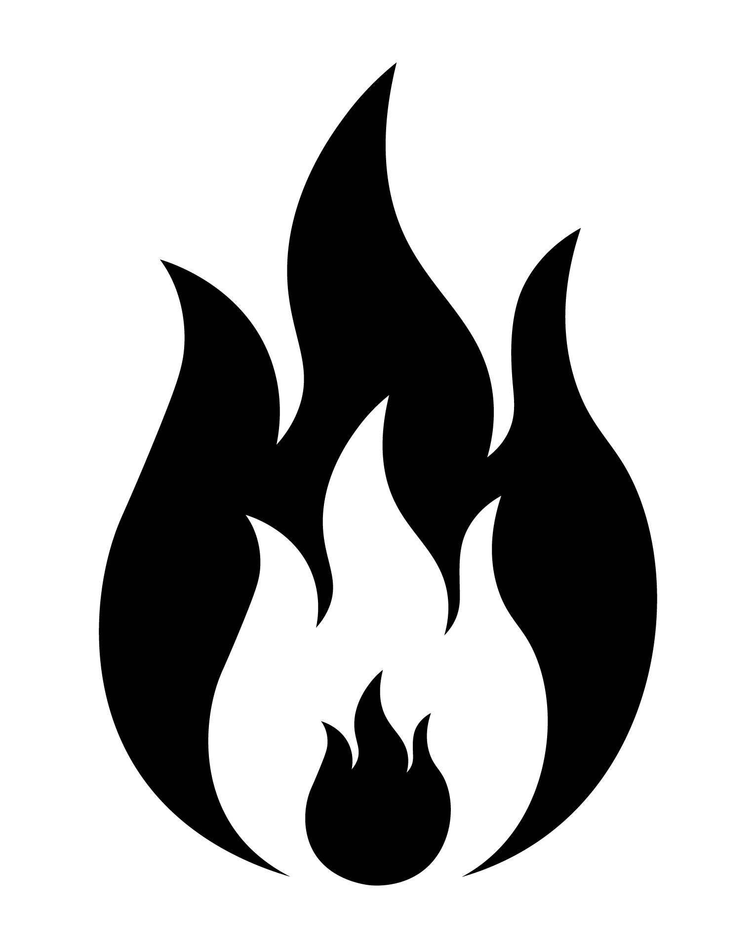 Printable Flame Stencil Patterns