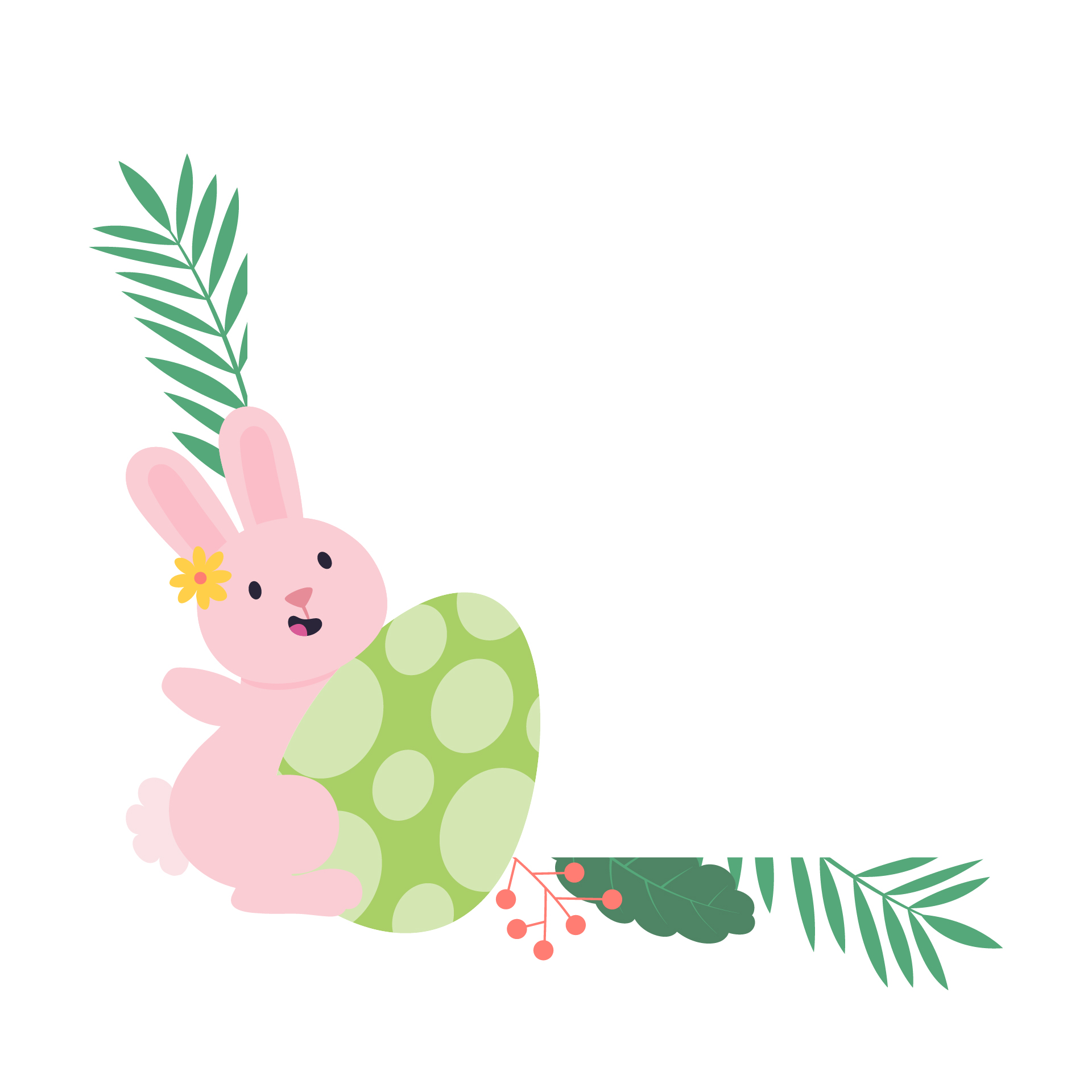 Easter Corner Border Frame