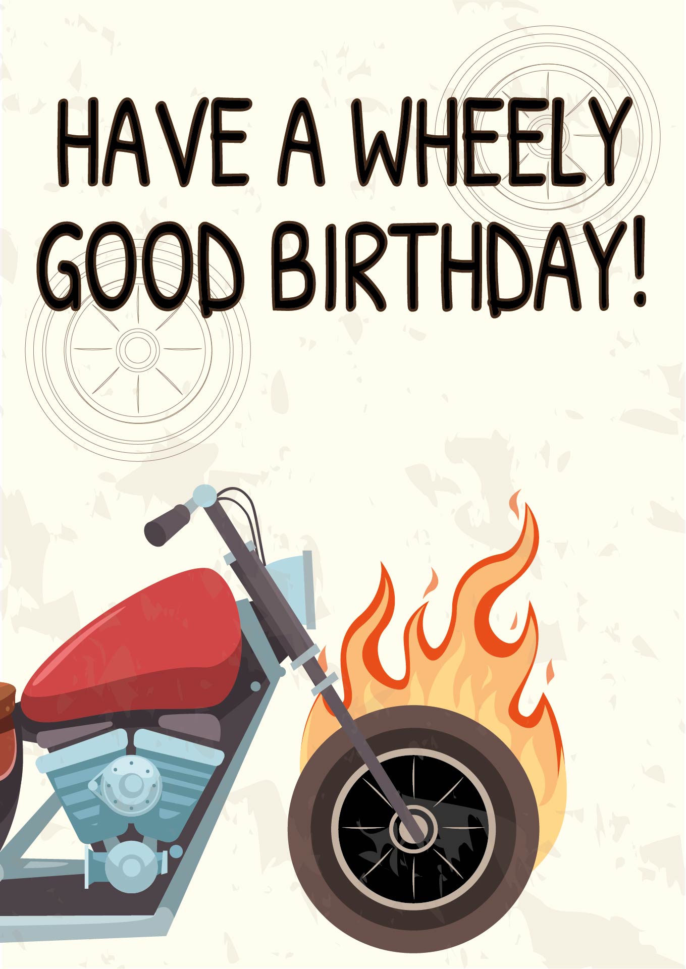 Printable Motorcycle Birthday Cards for Him Printable Motorcycle Birthday Cards for Him