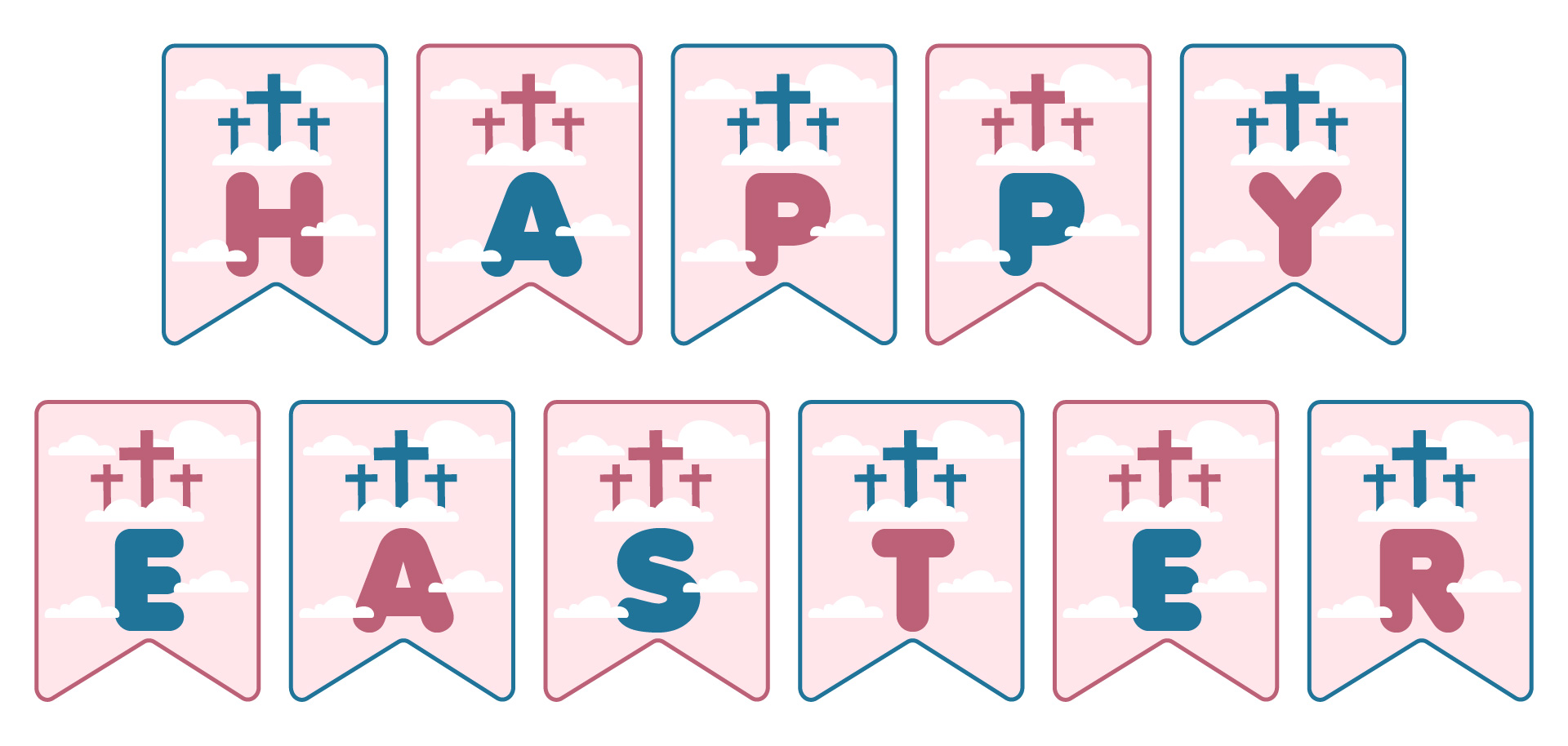 Printable Religious Easter Banner