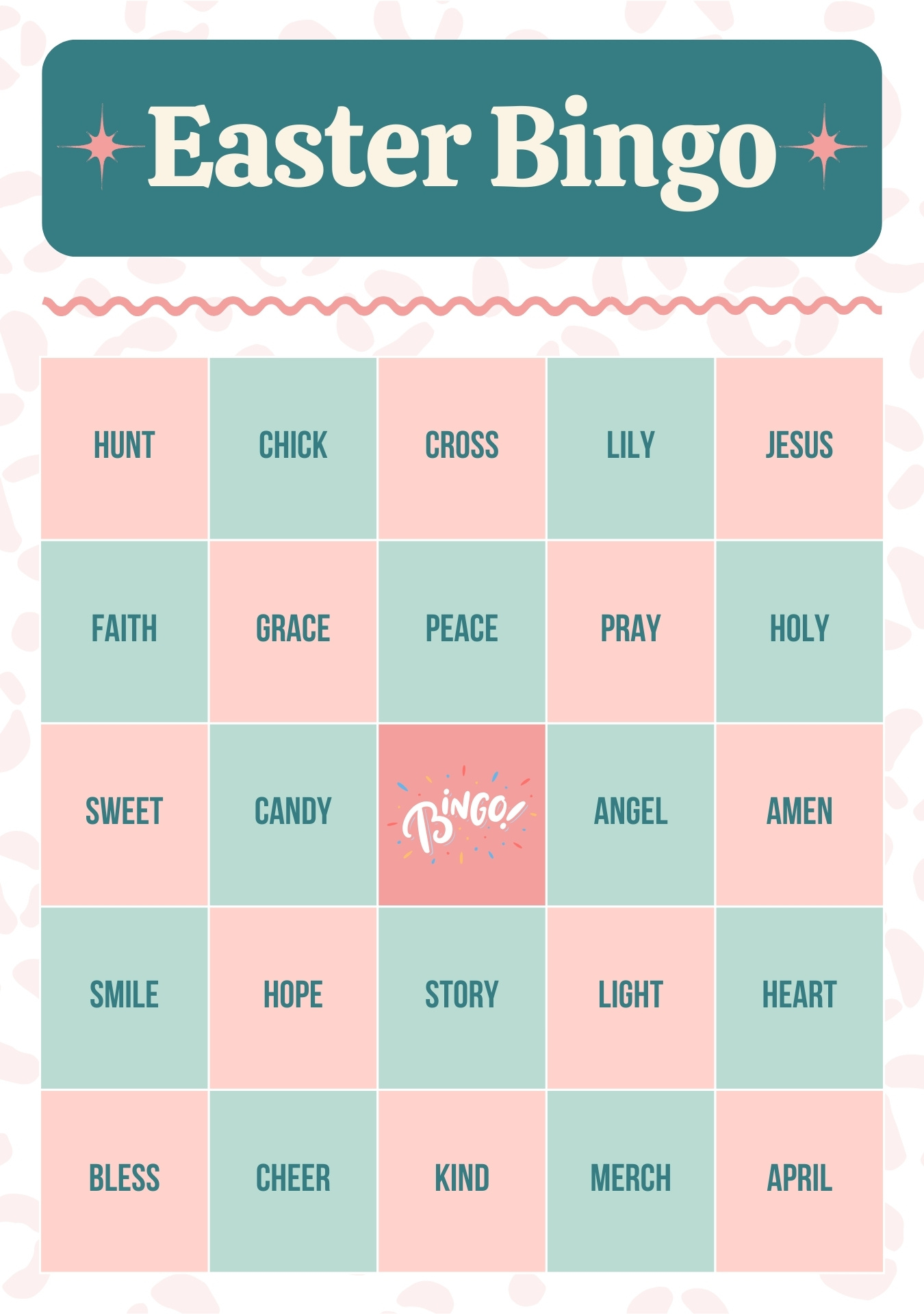 Religious Easter Bingo Game Sets for Church Groups