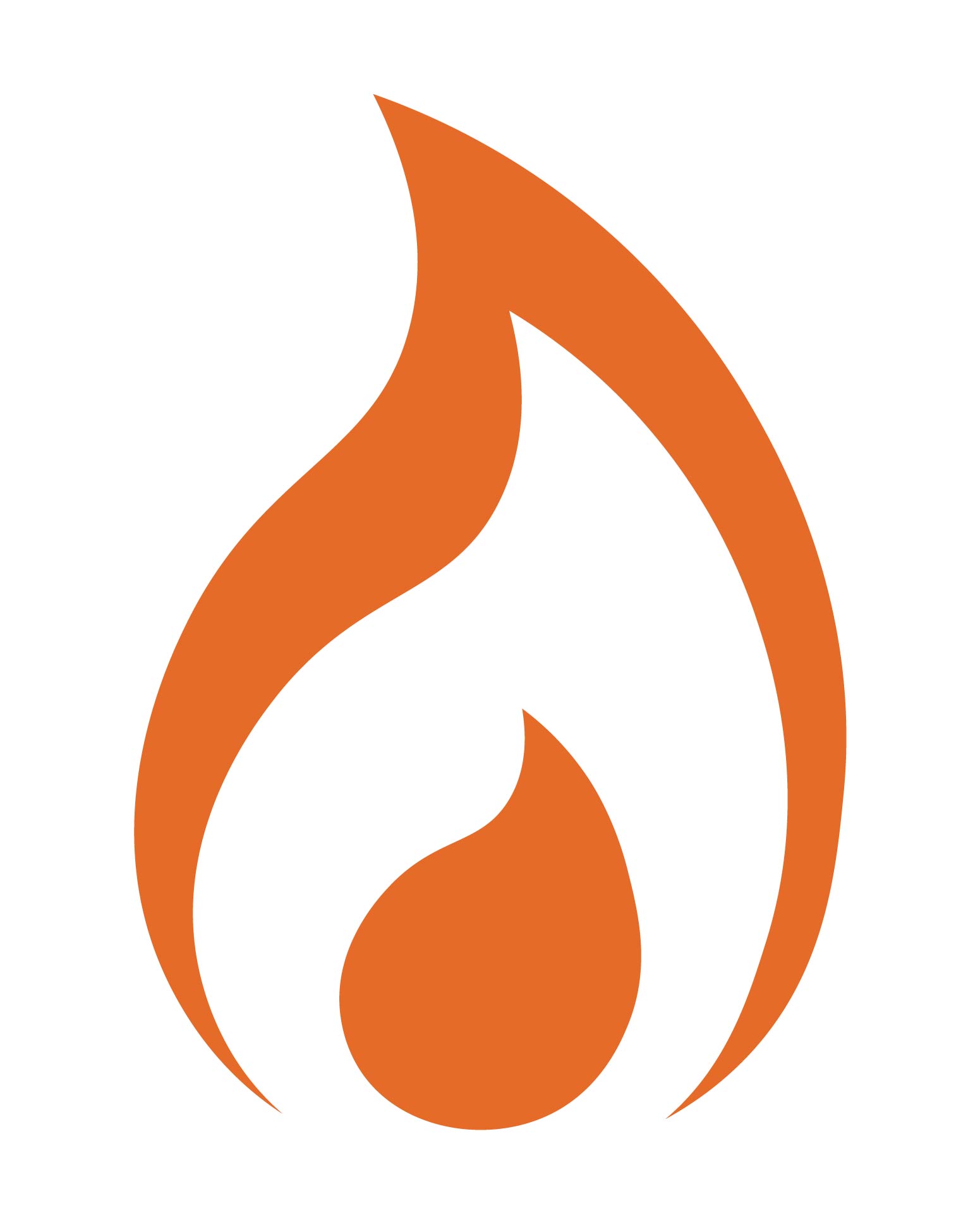 Simple Flame Stencil Printables