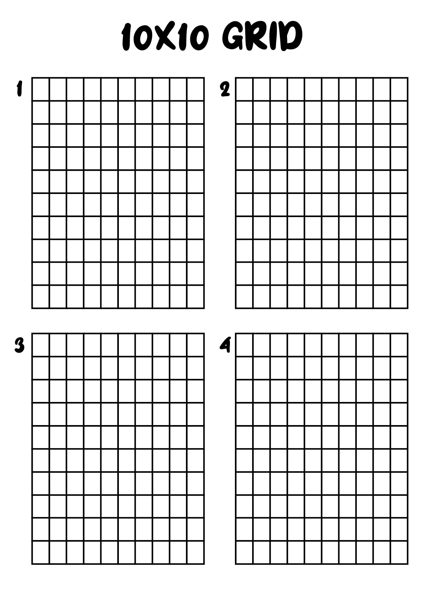 10x10 Graph Paper Printable