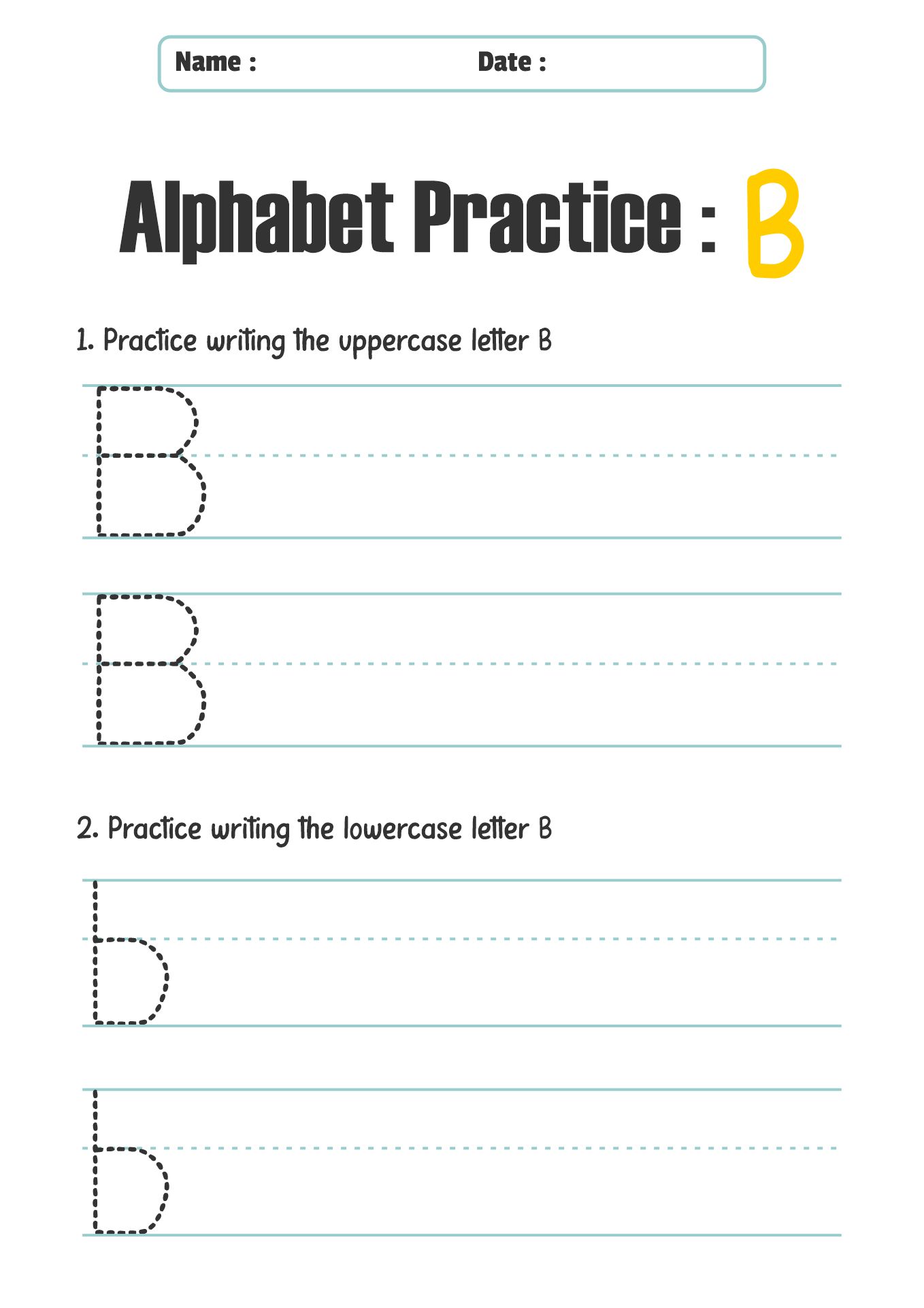 1st Grade Handwriting Practice Sheets