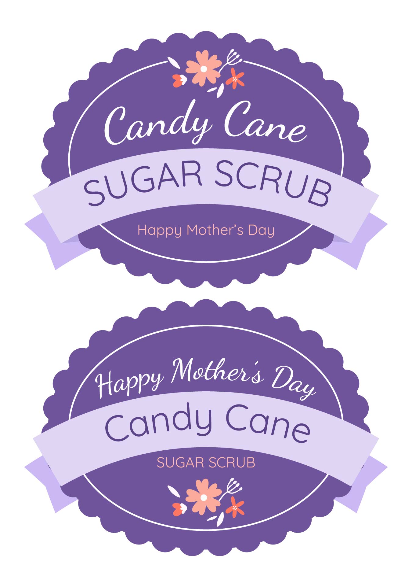 Candy Cane Sugar Scrubs For Mothers Day