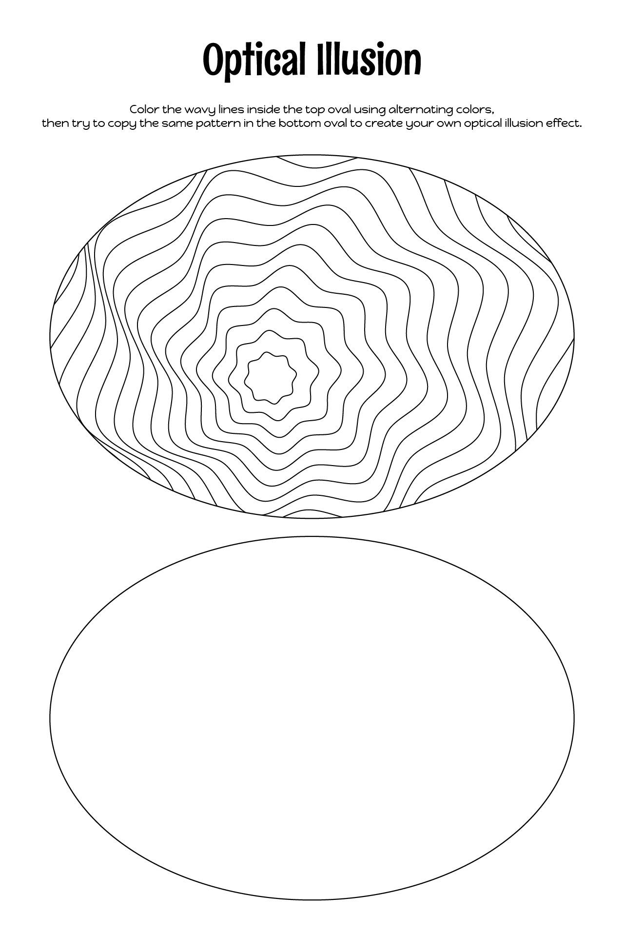 Optical Illusion Worksheets Optical Illusion Worksheets