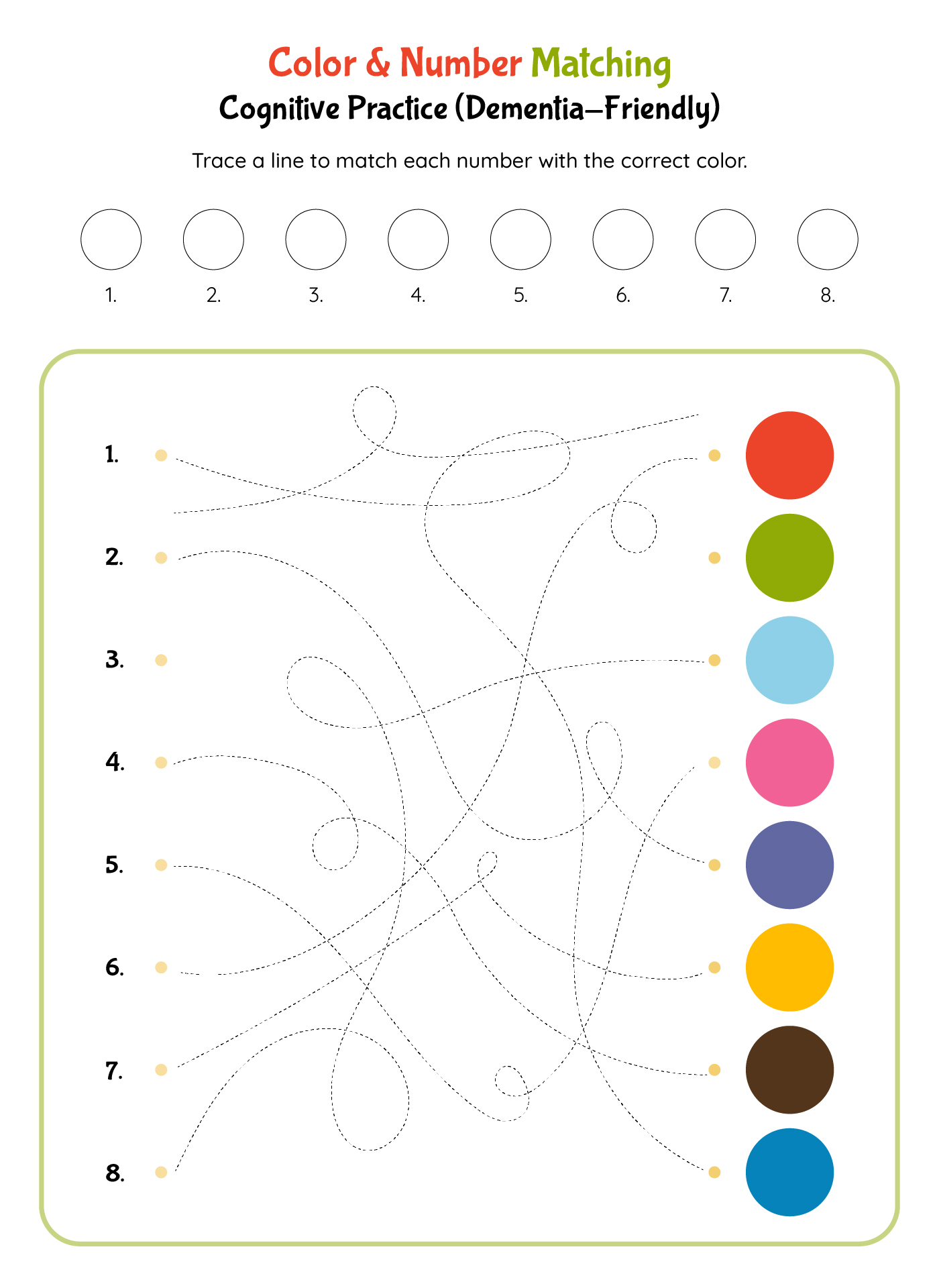 Cognitive Worksheets For Seniors With Dementia