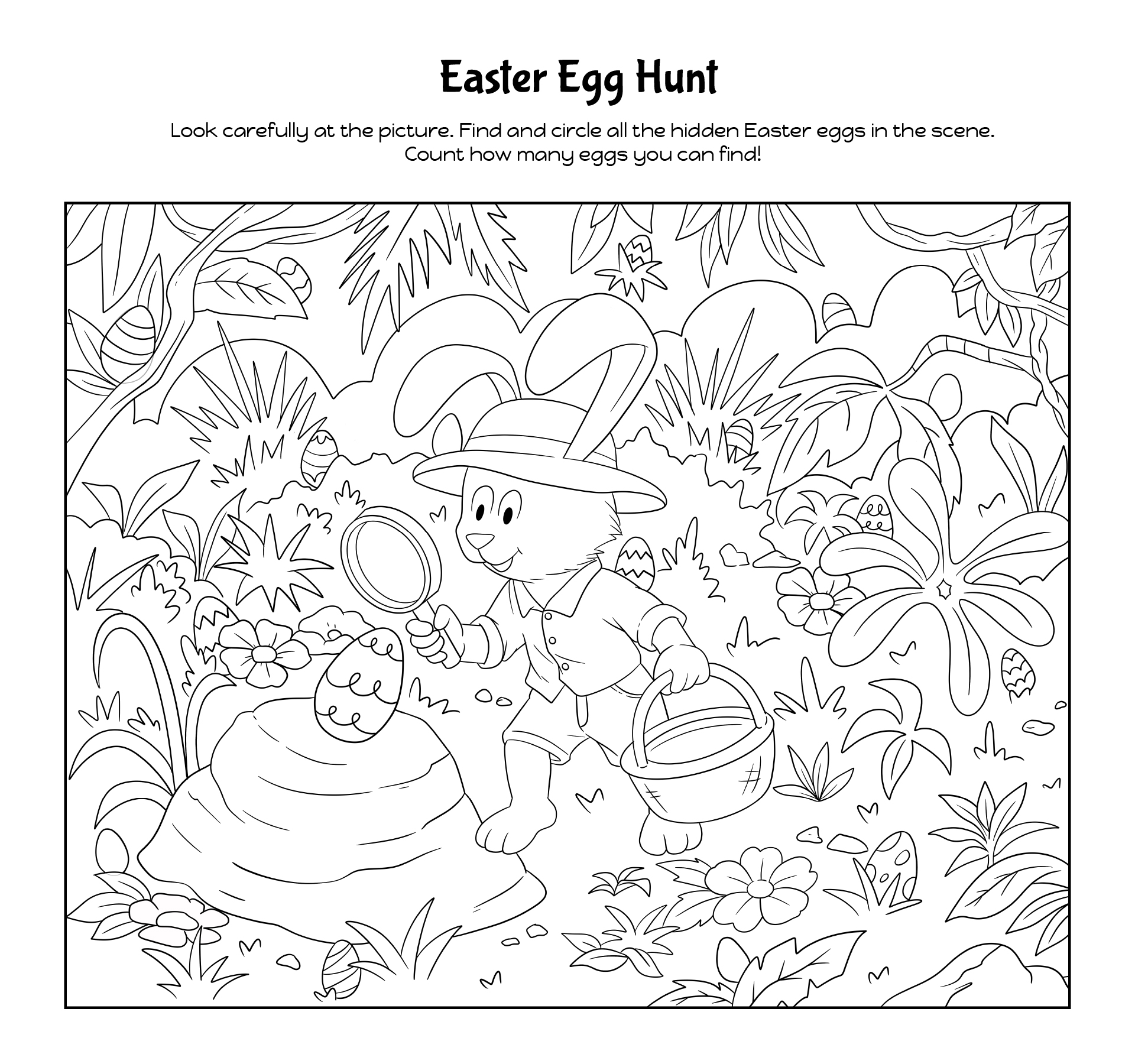 Easter Egg Hunt Hidden Printables