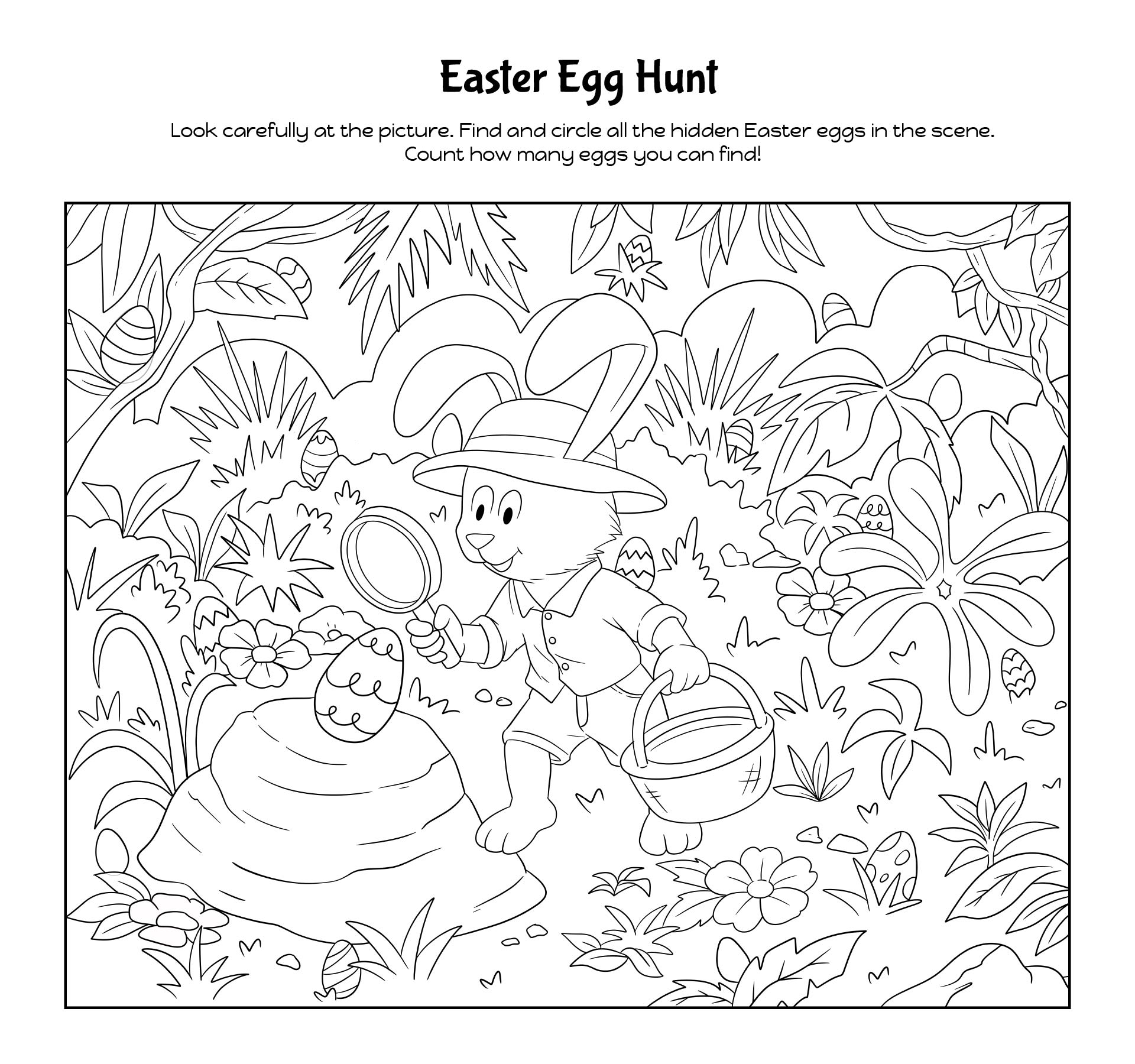 Easter Egg Hunt Hidden Printables