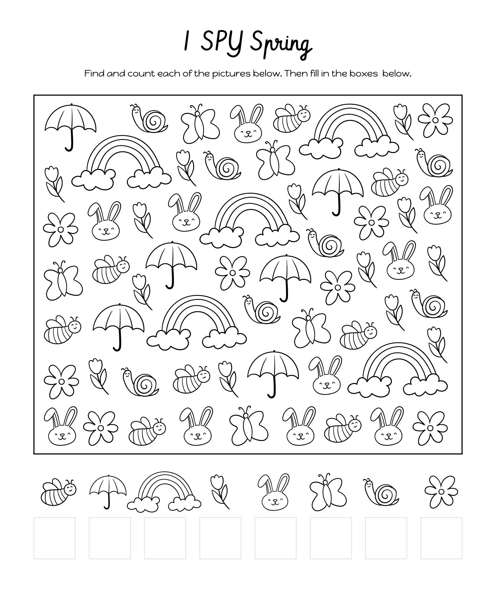 Spring I-Spy Worksheet