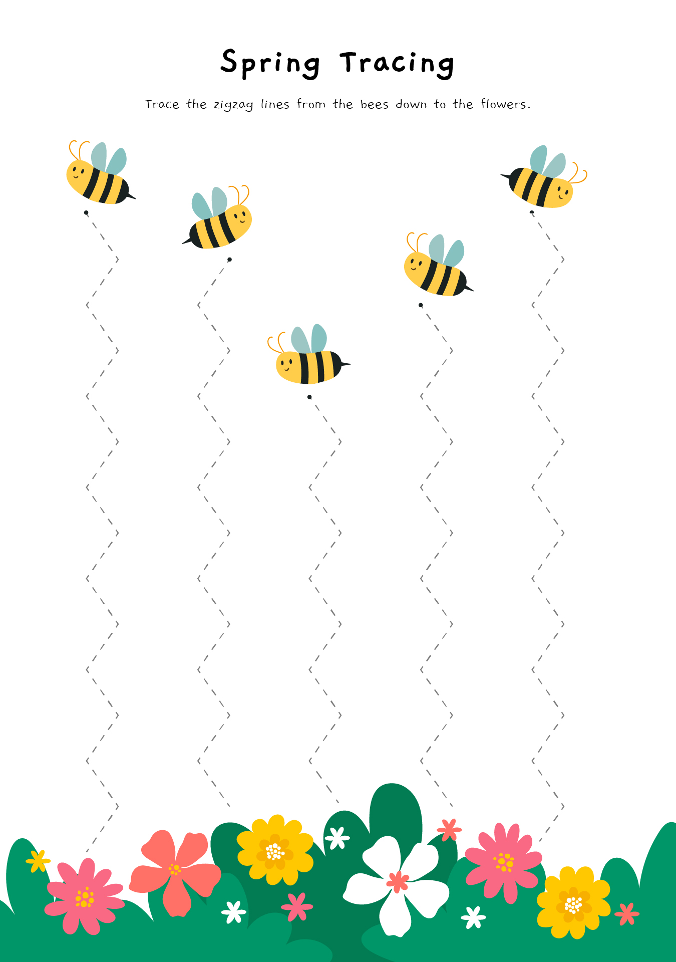 Spring Pre Writing Practice