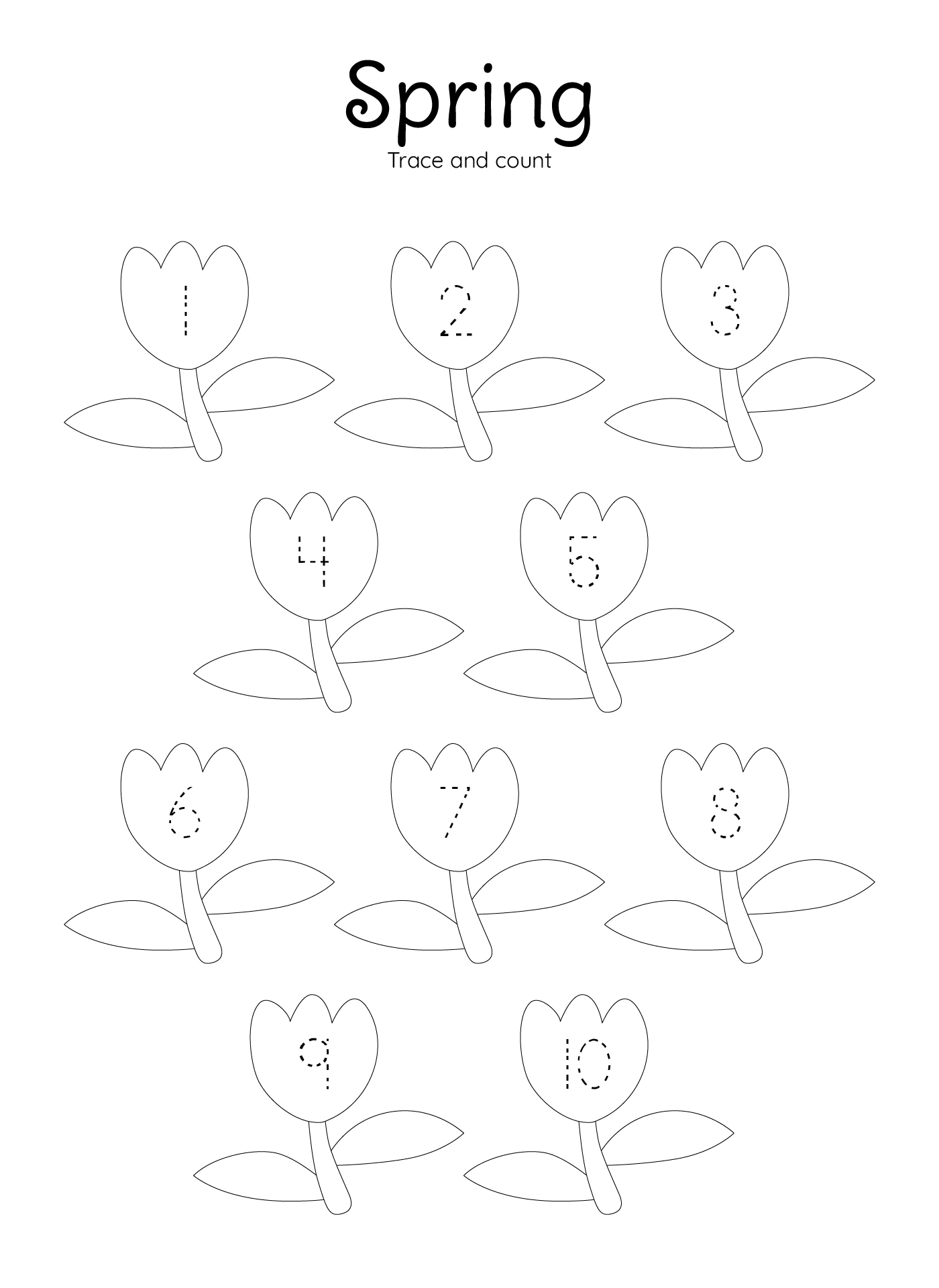 Fine Motor Spring Preschool Worksheet
