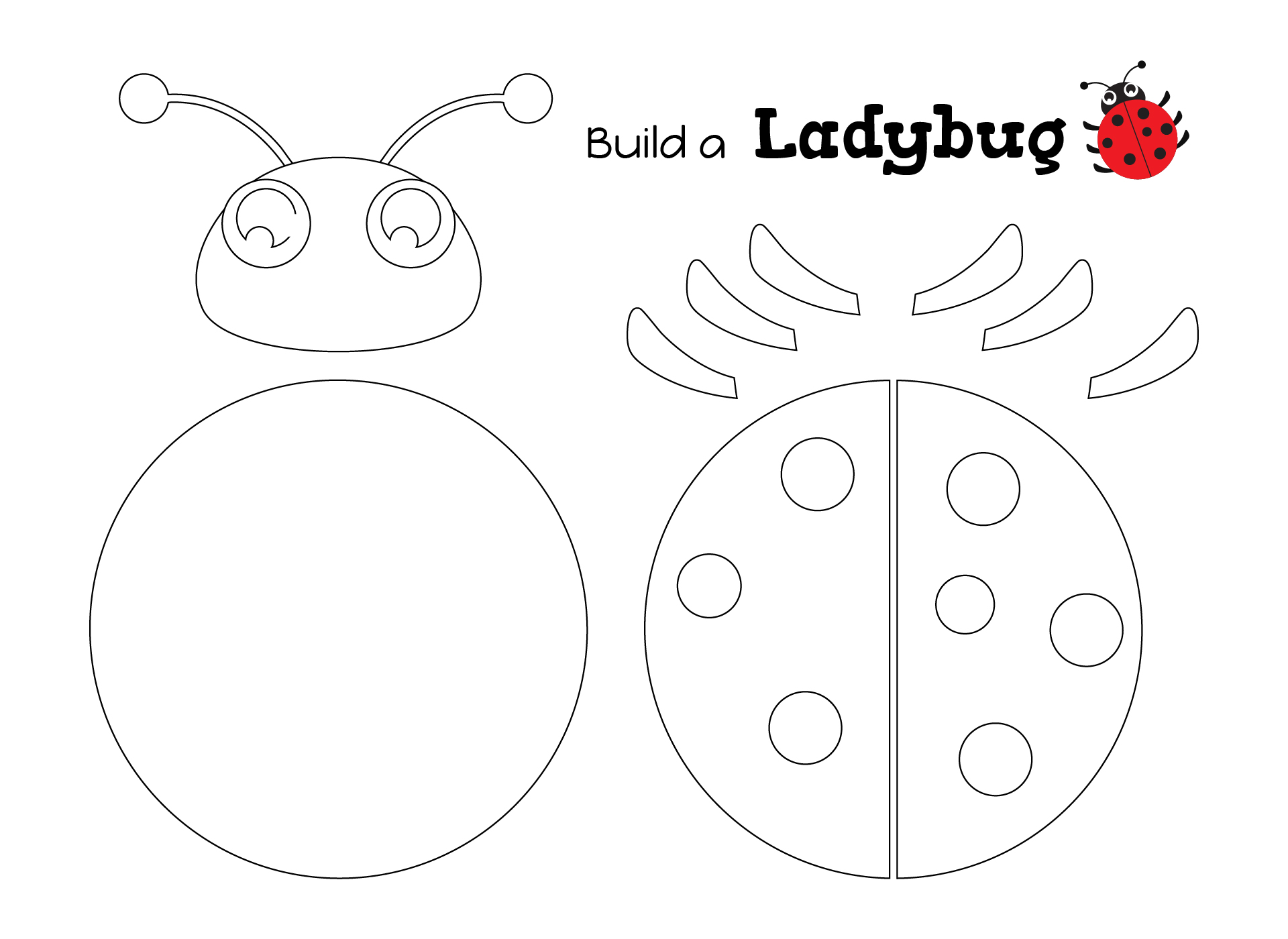 Ladybug Spring Cut And Paste Craft For Kids