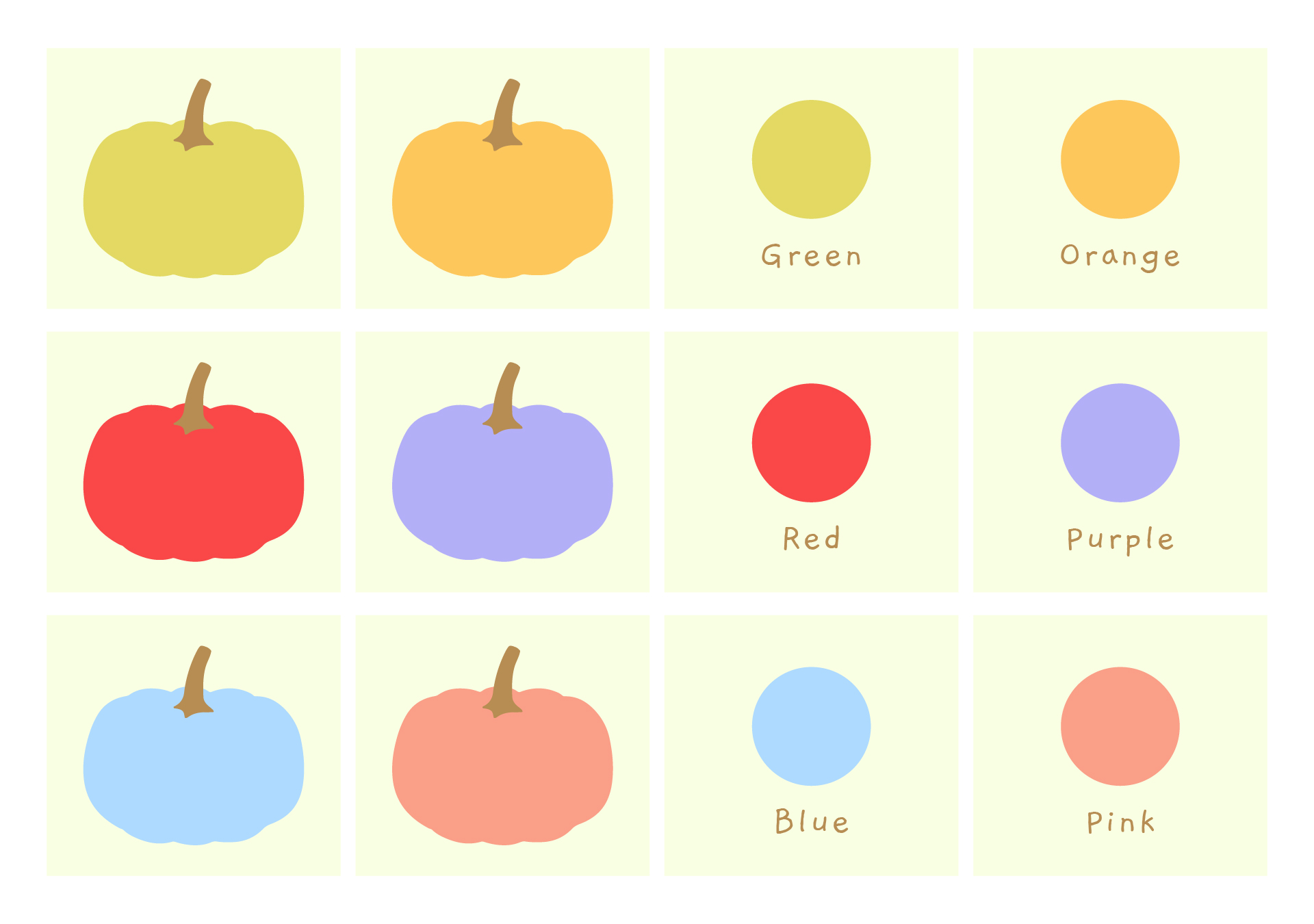 Preschool Pumpkin Matching Activity