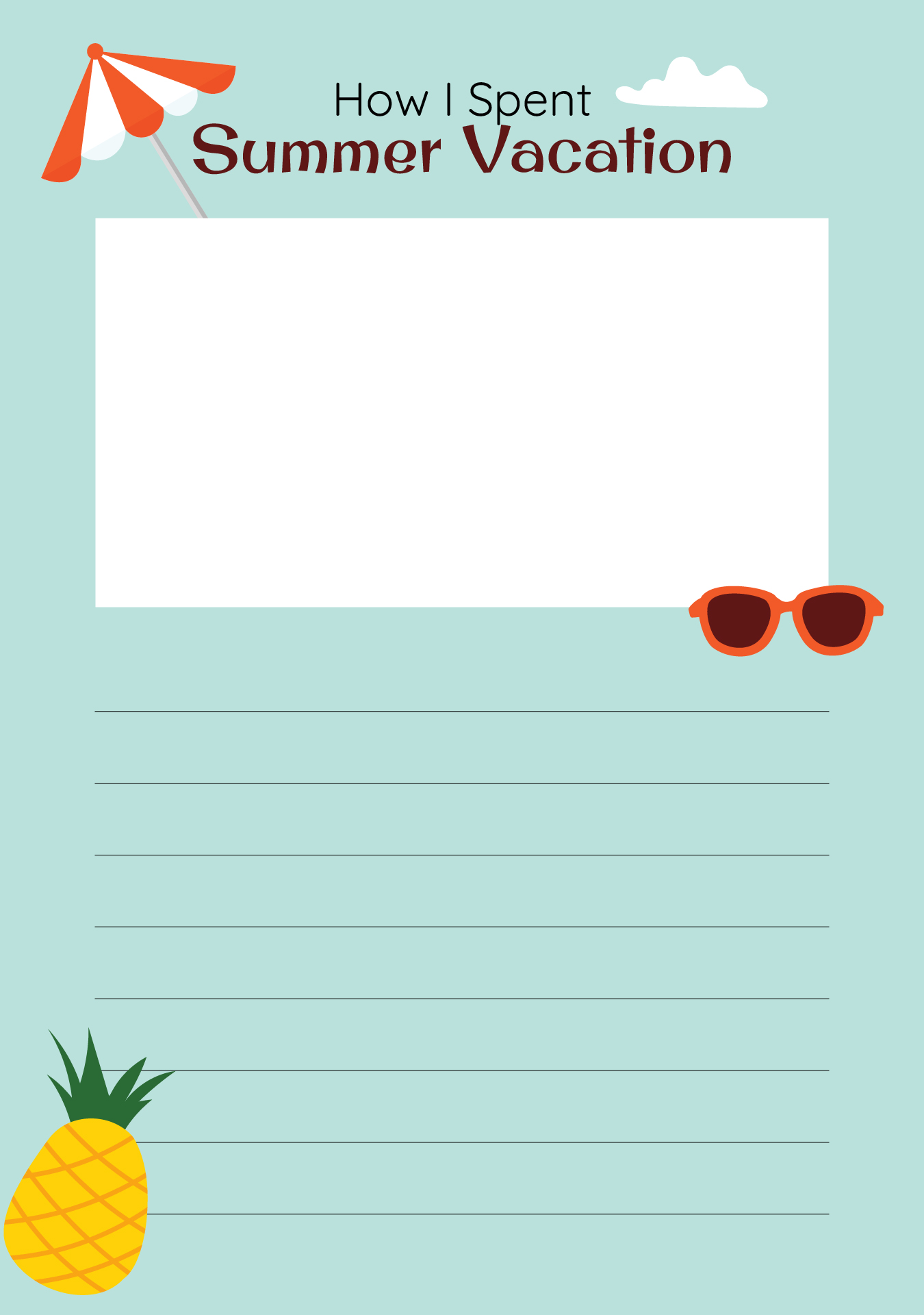 Summer Vacation Activities Printable