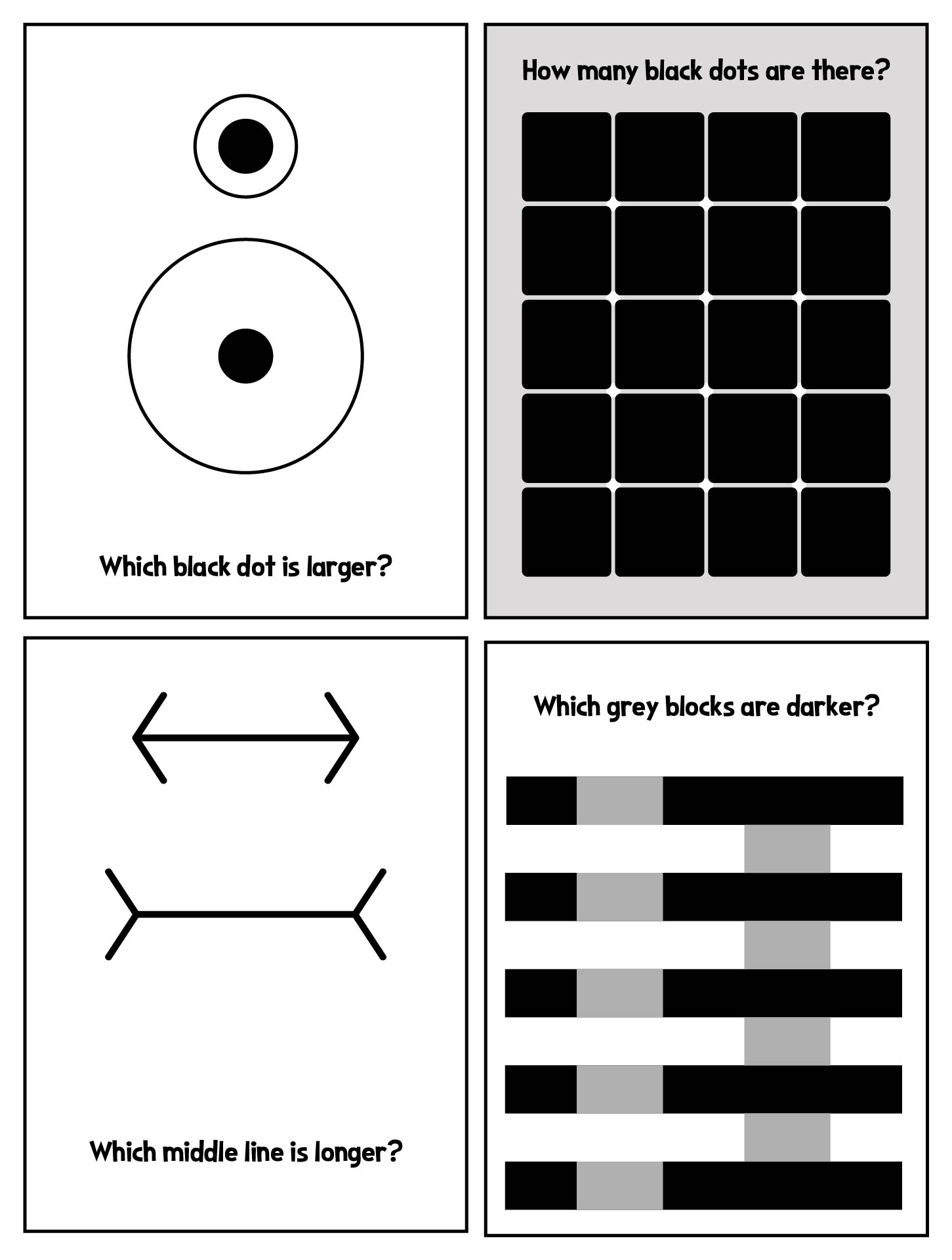 Optical Illusions Cards For Kids Optical Illusions Cards For Kids