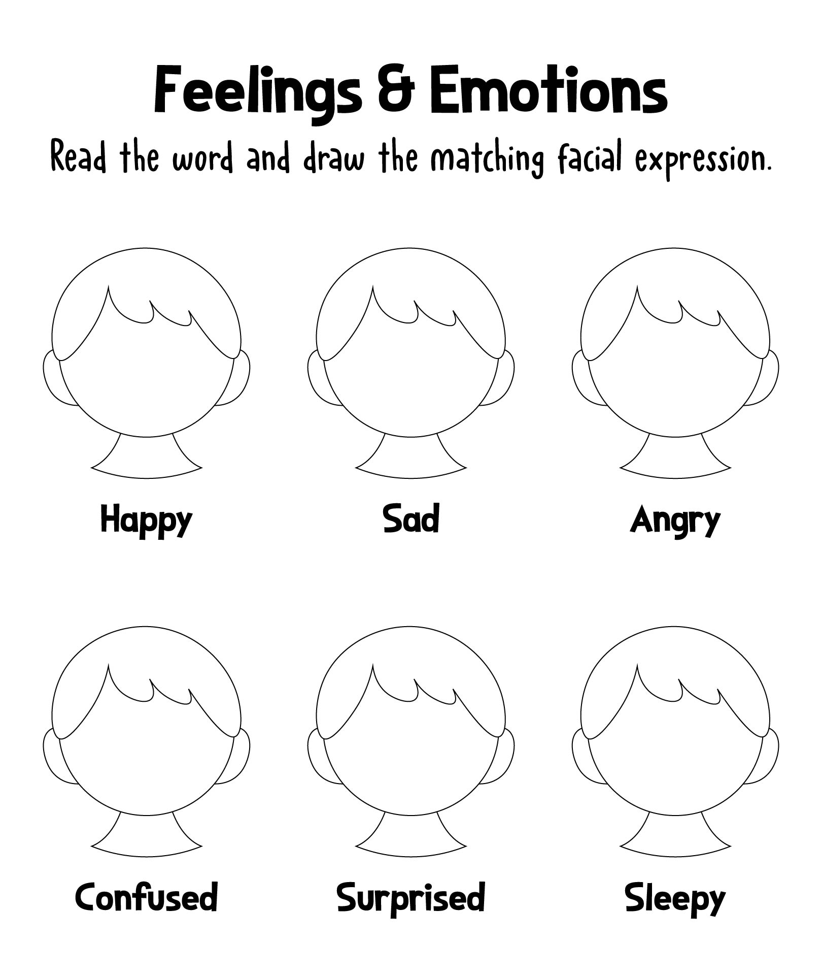 Feelings & Emotions Worksheet