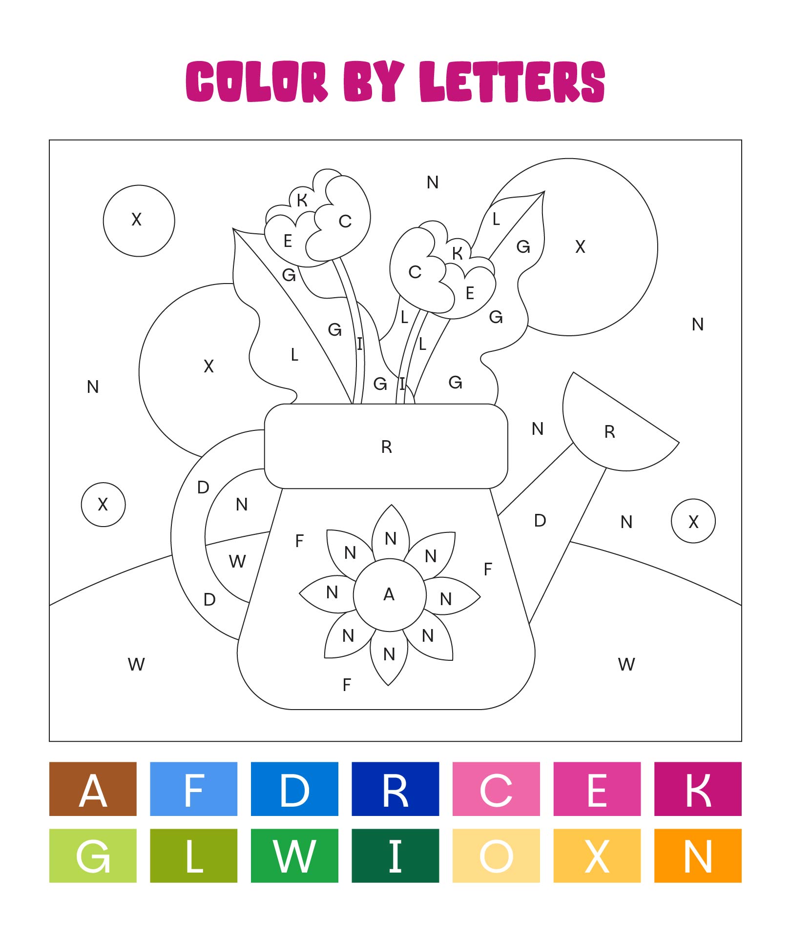Spring Color By Letters