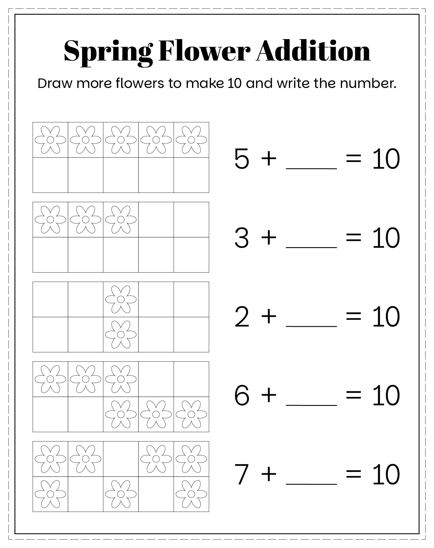 Printable Spring Flower Addition