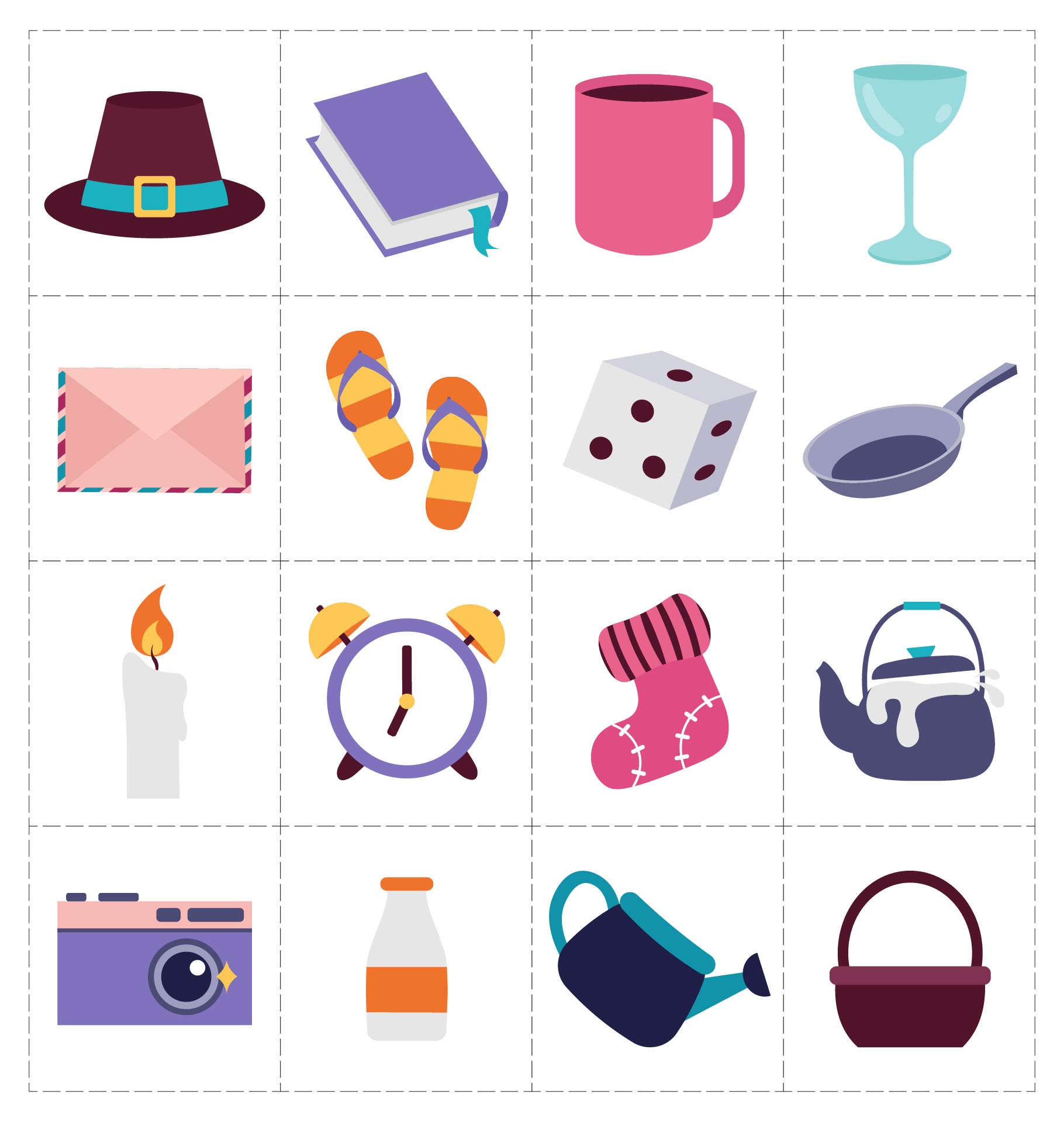 Object Memory Game For Adults