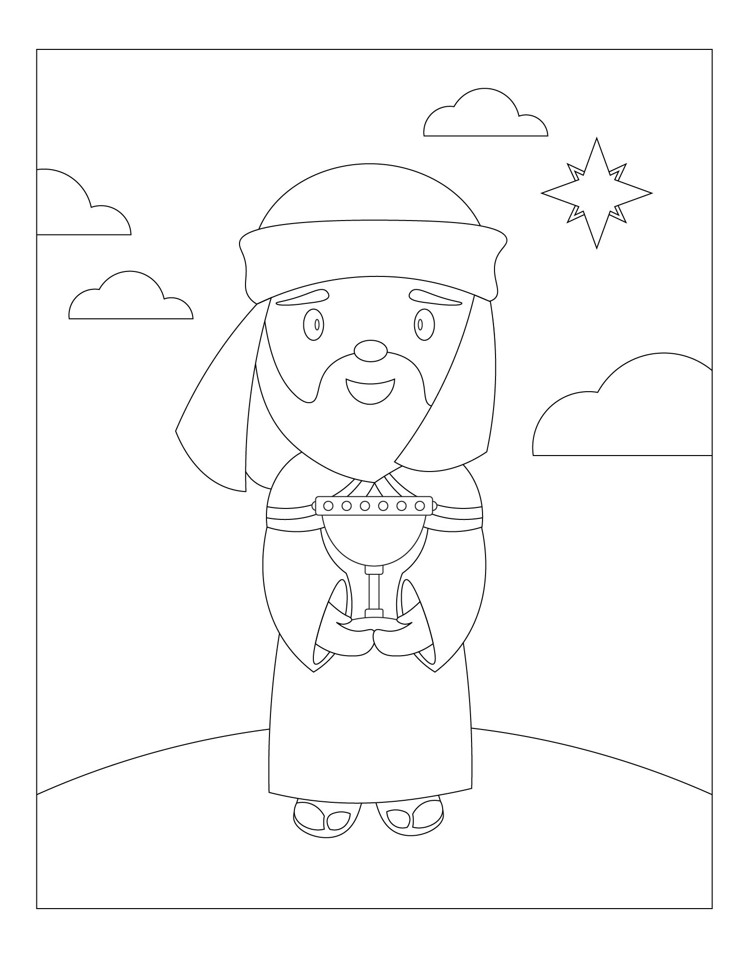 Wise Men Coloring Page