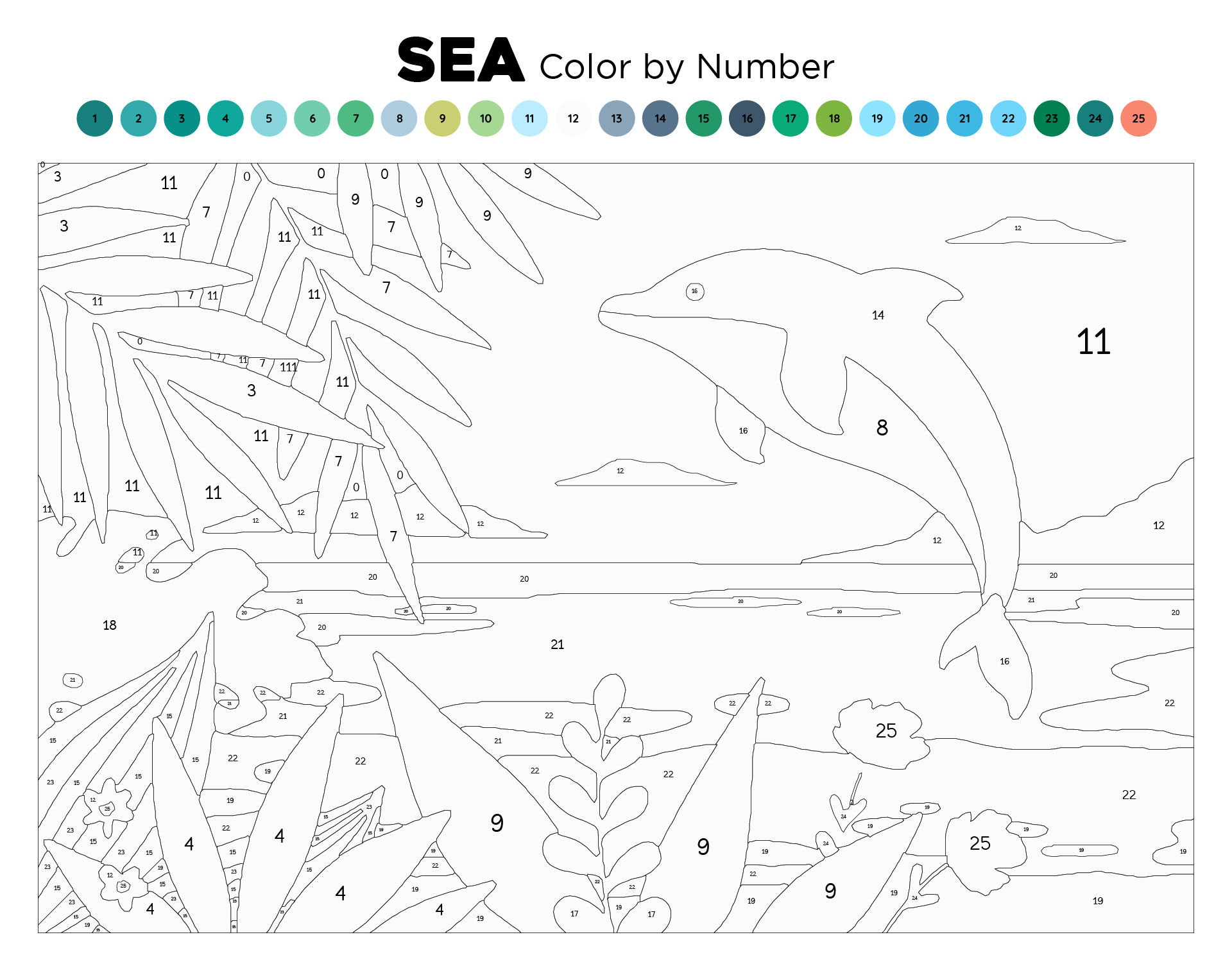 Relaxing Doodle Color By Number For Adults