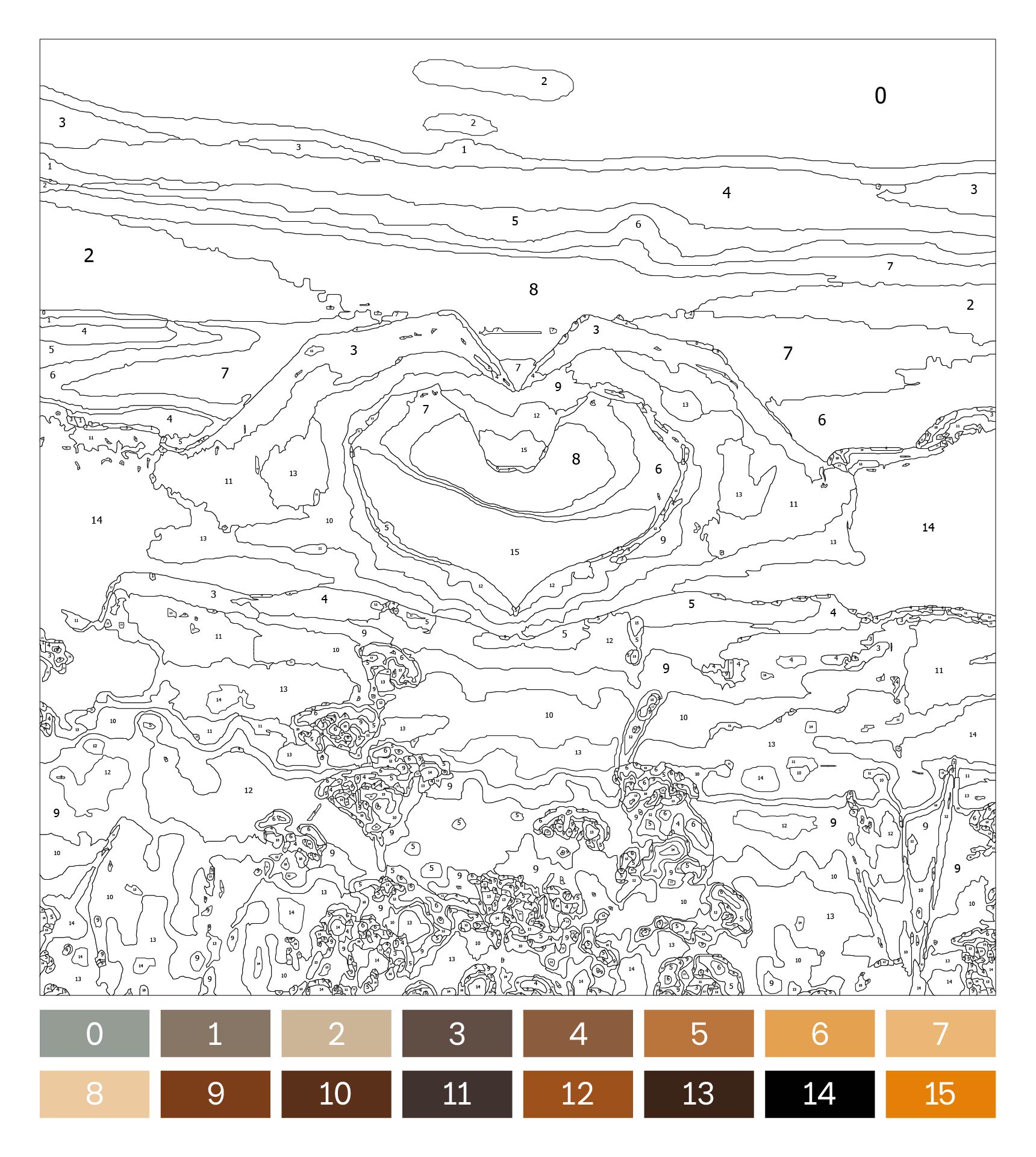 Hearts & Love Color By Number For Adults