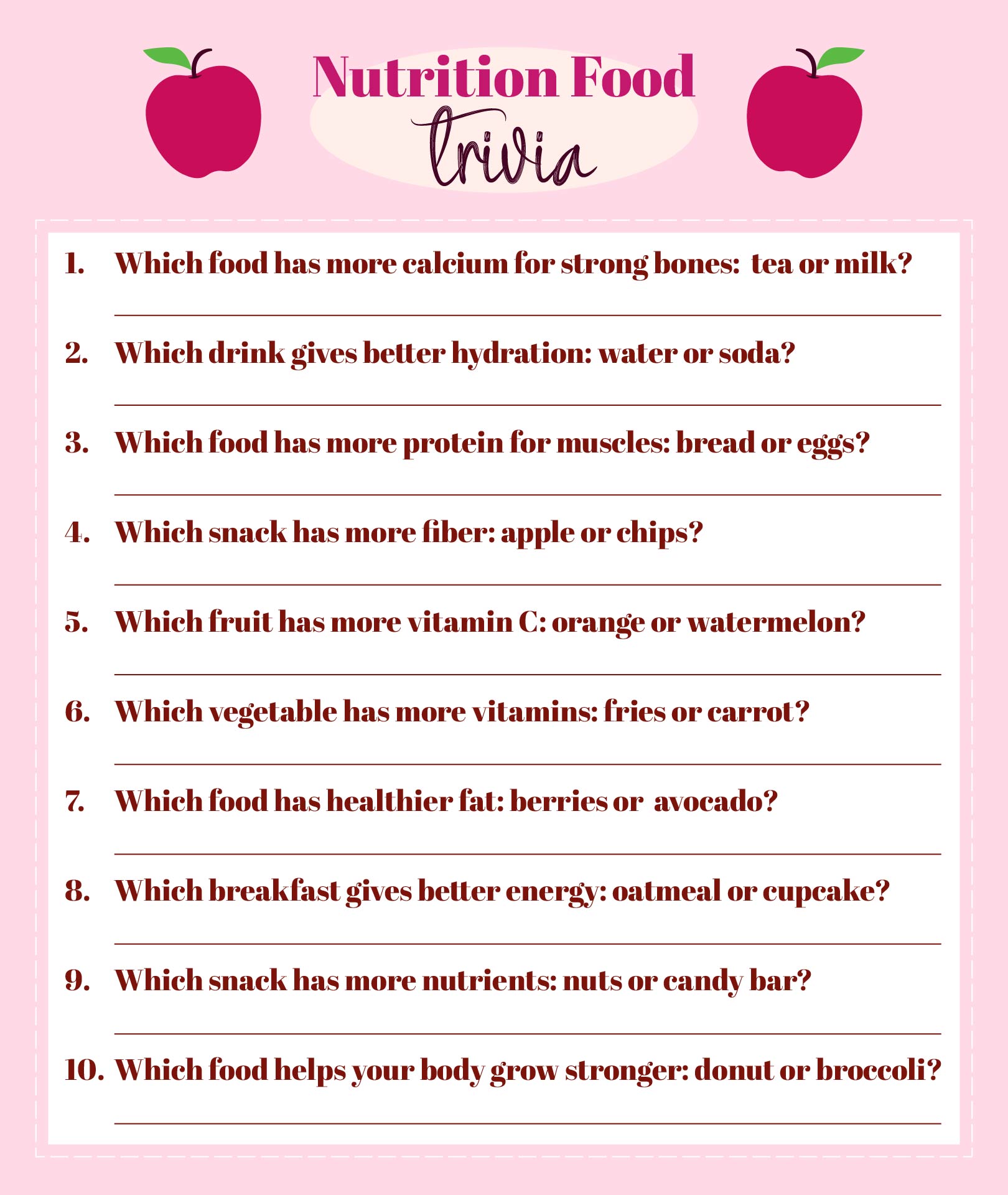 Nutrition Food For Kids