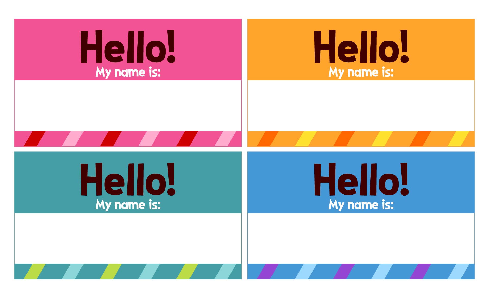Business Printable Name Tags