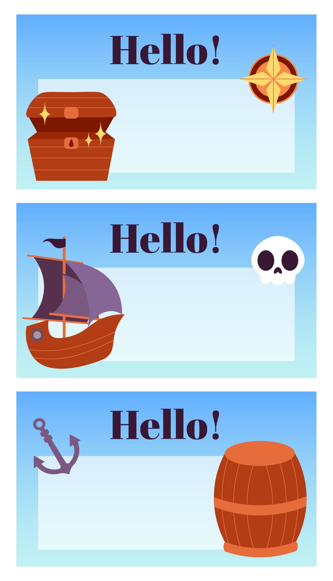 Kids Pirate Name Stickers Printable