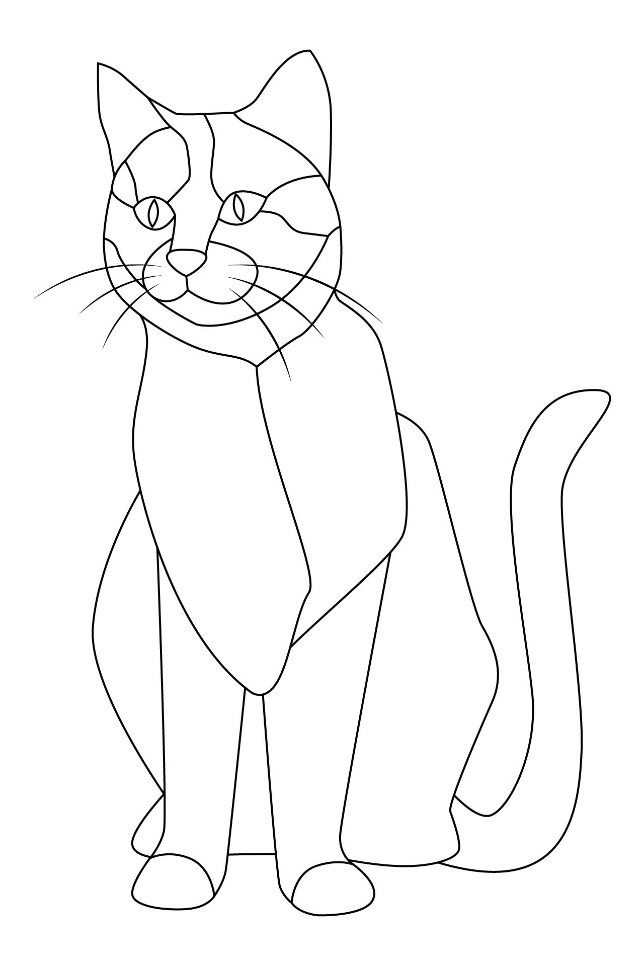 Cat Line Pattern For Stained Glass Template Cat Line Pattern For Stained Glass Template