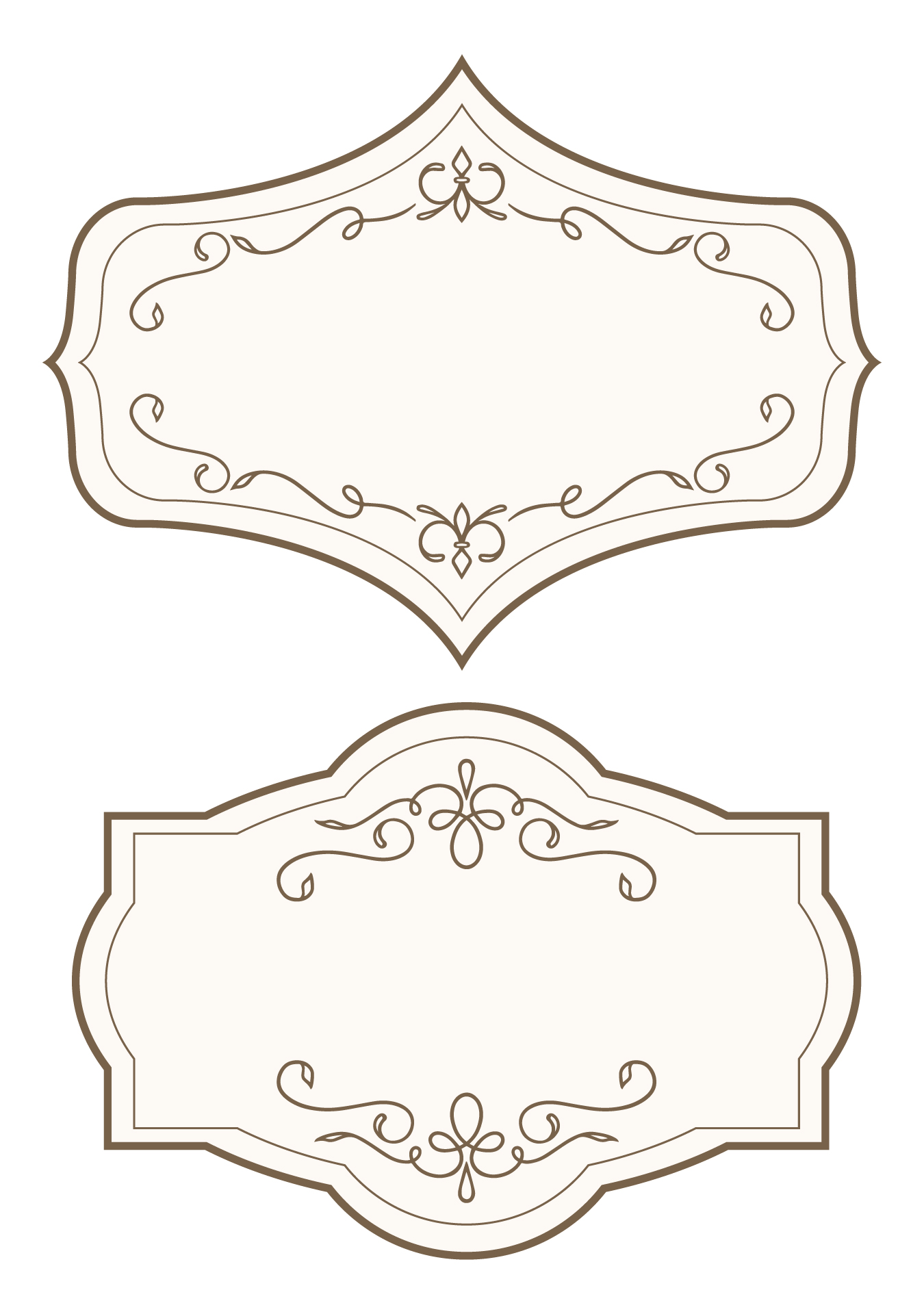 Fancy Border Name Tag Templates