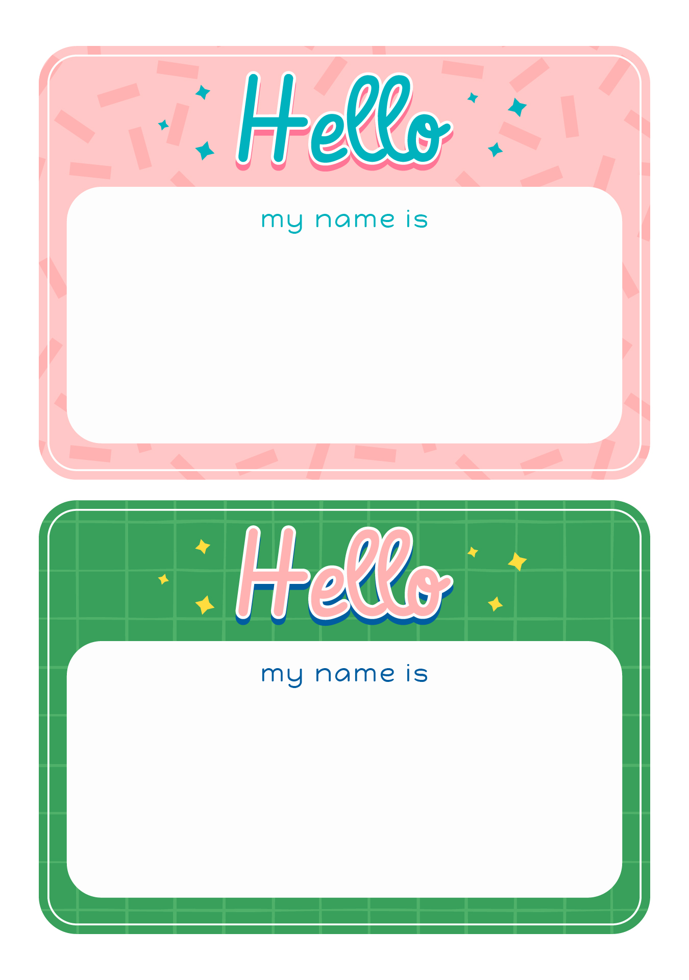 Hello My Name Is Tags Template