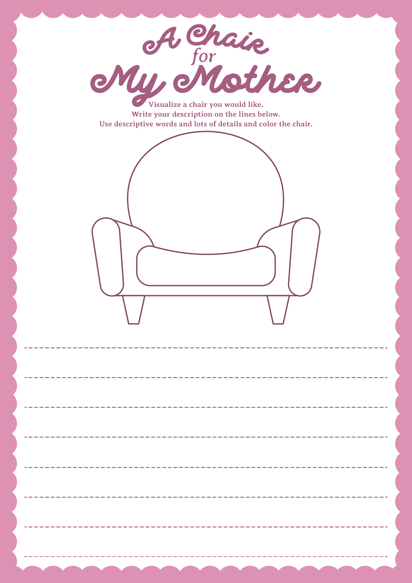 A Chair for My Mother Coloring Pages