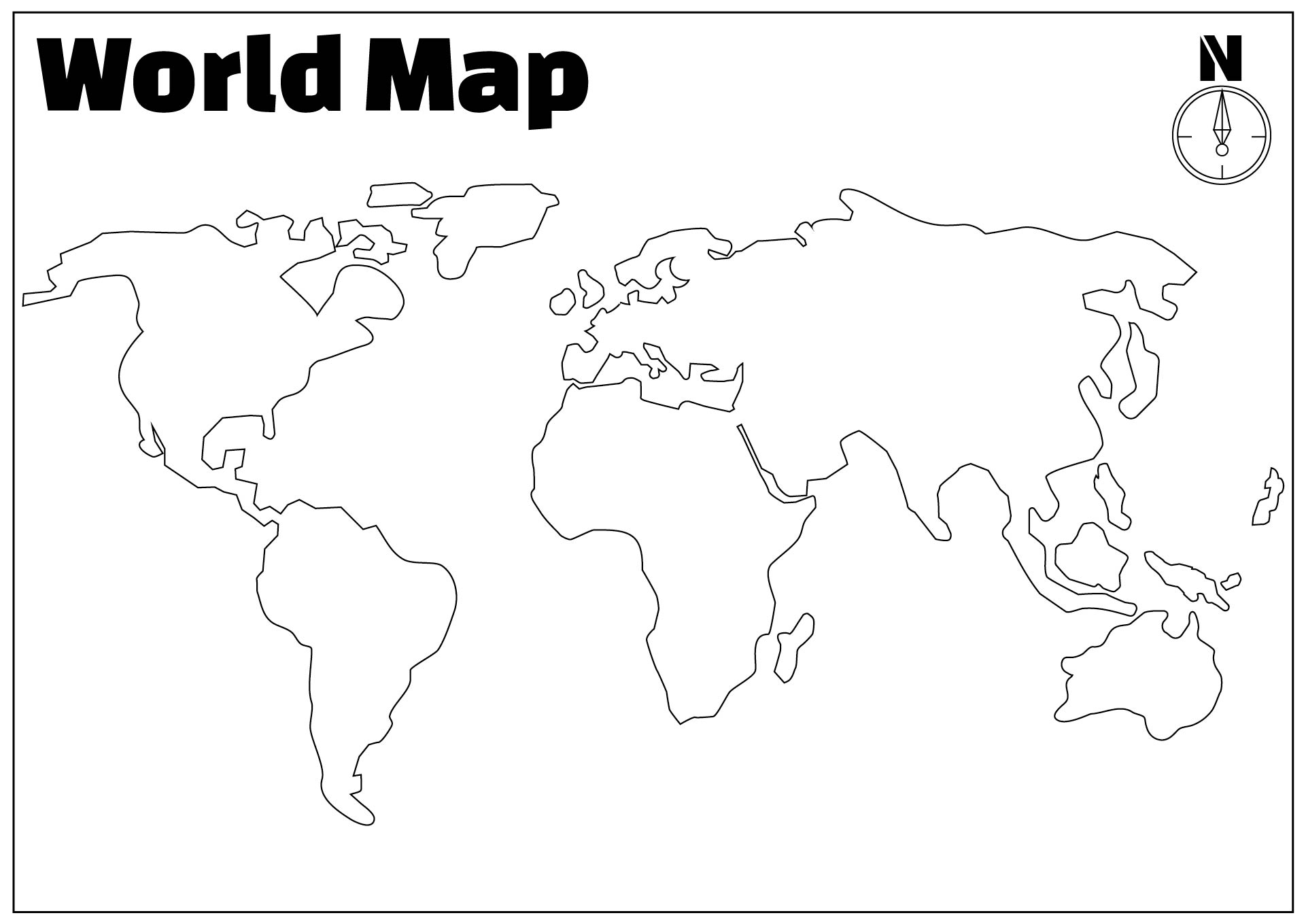 Basic Blank World Map Printable