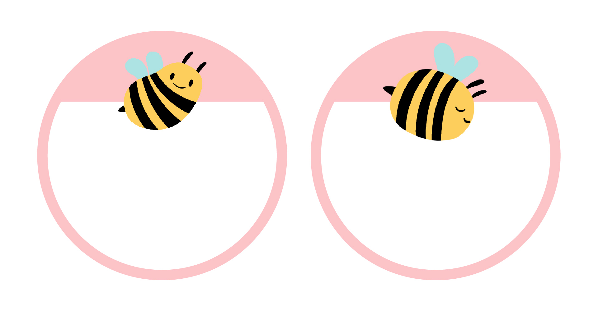 Bee-Designed School Name Labels