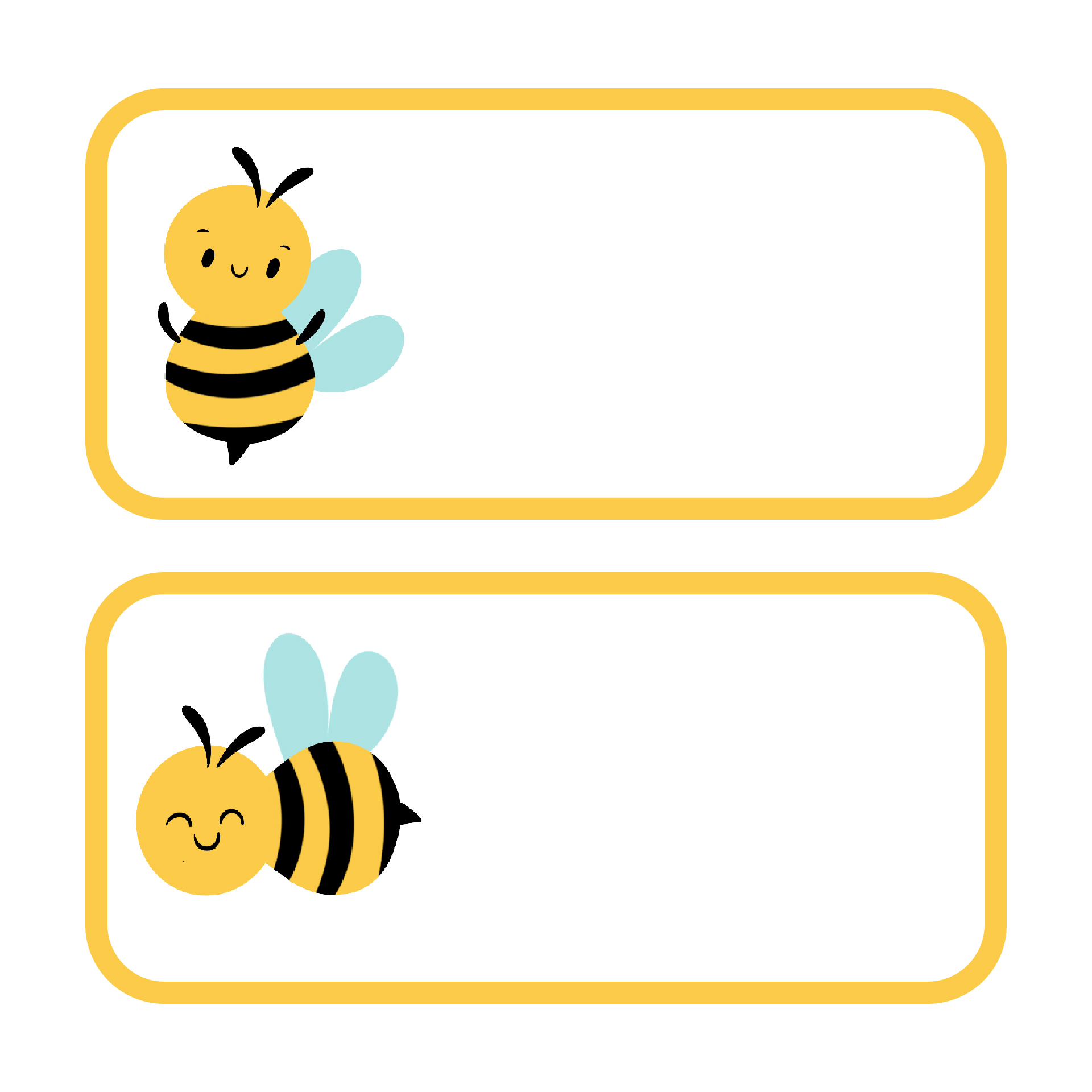 Bee Theme Name Tags for Classroom