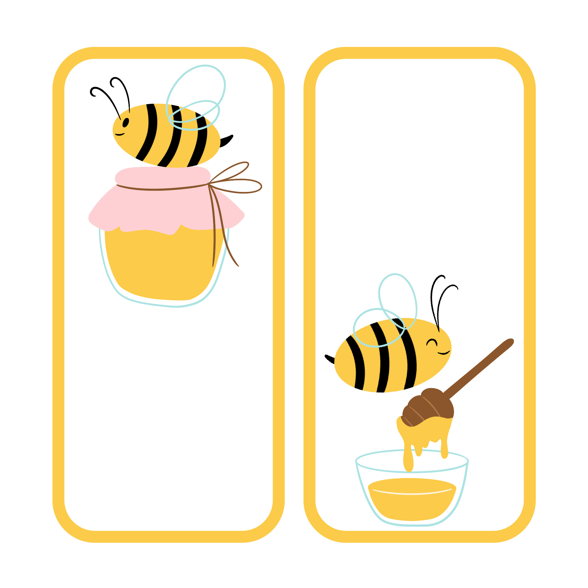 Bee-Themed Kids Camp Name Tags