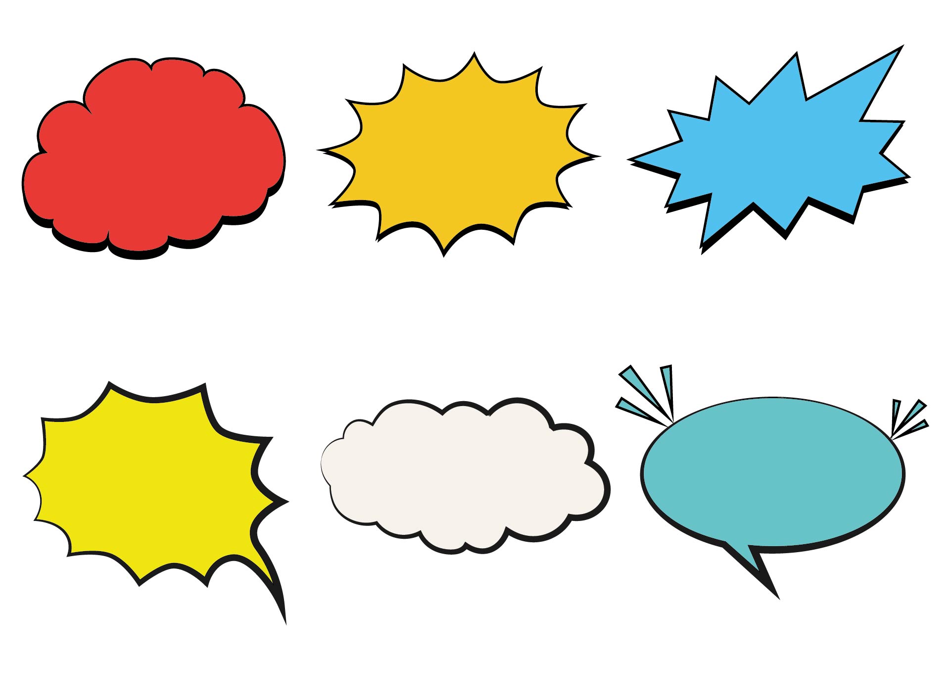 Comic Superhero Word Cut Outs Comic Superhero Word Cut Outs