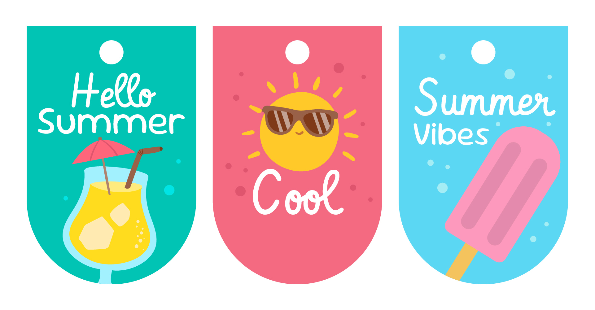 Cool Summer Vibes Printable Gift Tags