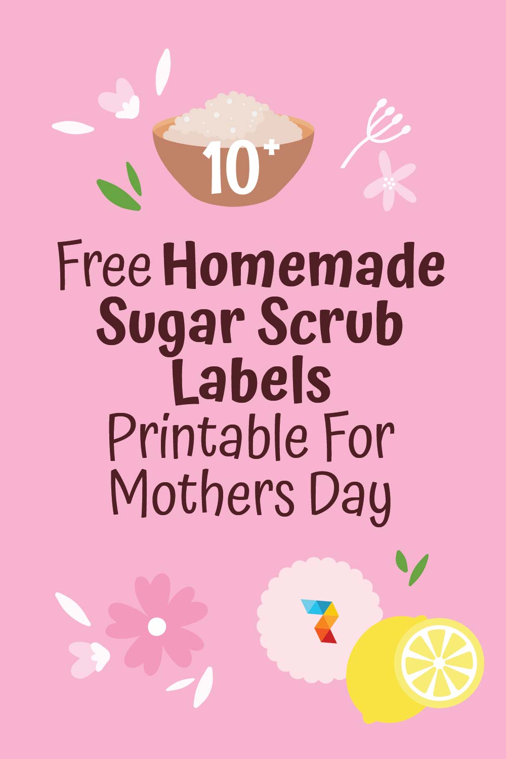 Homemade Sugar Scrub Labels  For Mother's Day