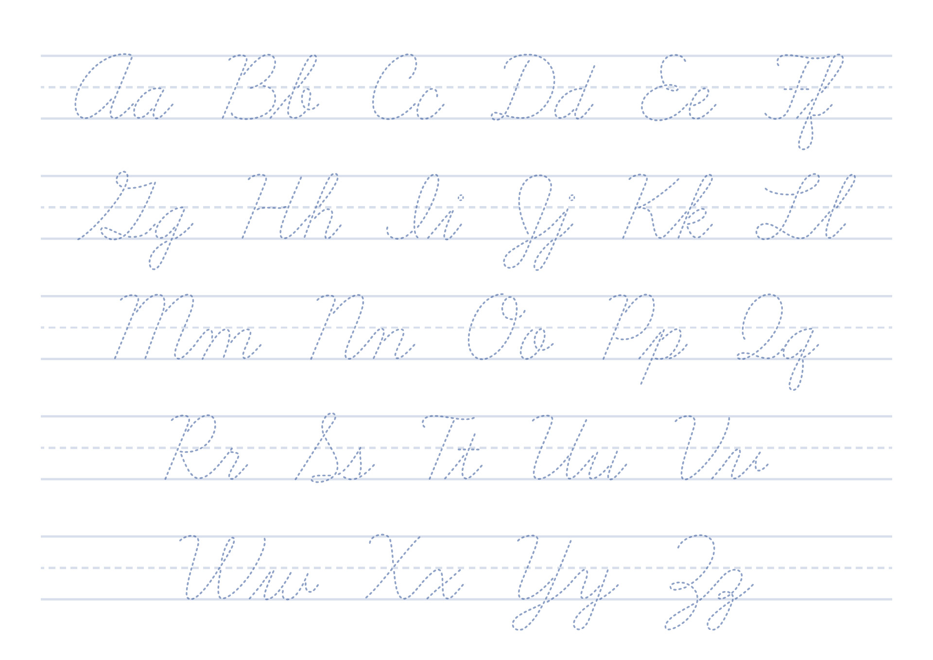 Cursive Handwriting Practice Paper Printable