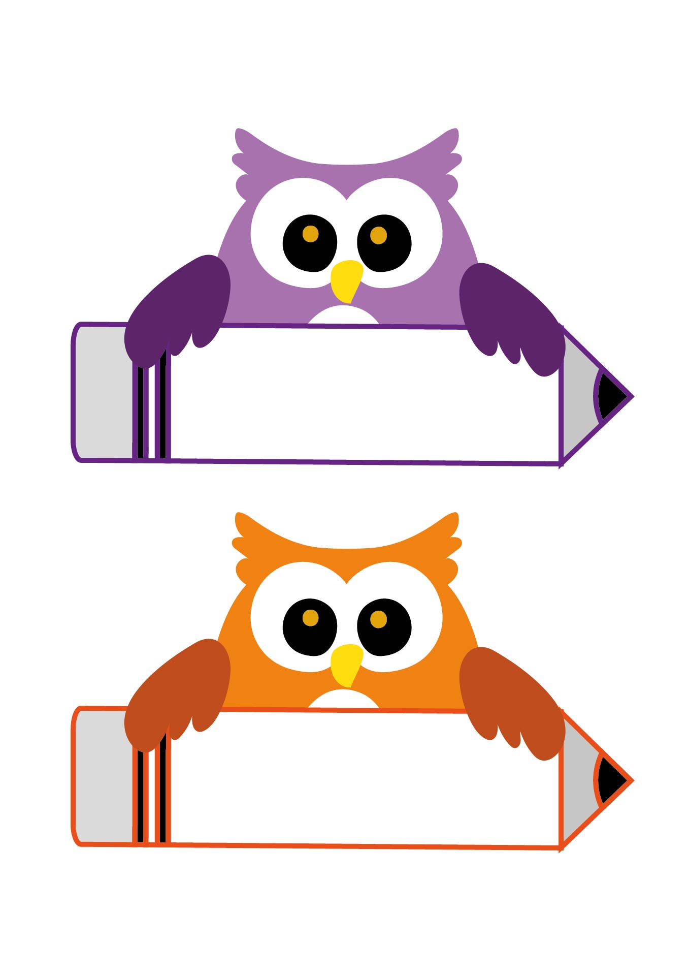 Cute Owl Name Tags for School Cute Owl Name Tags for School