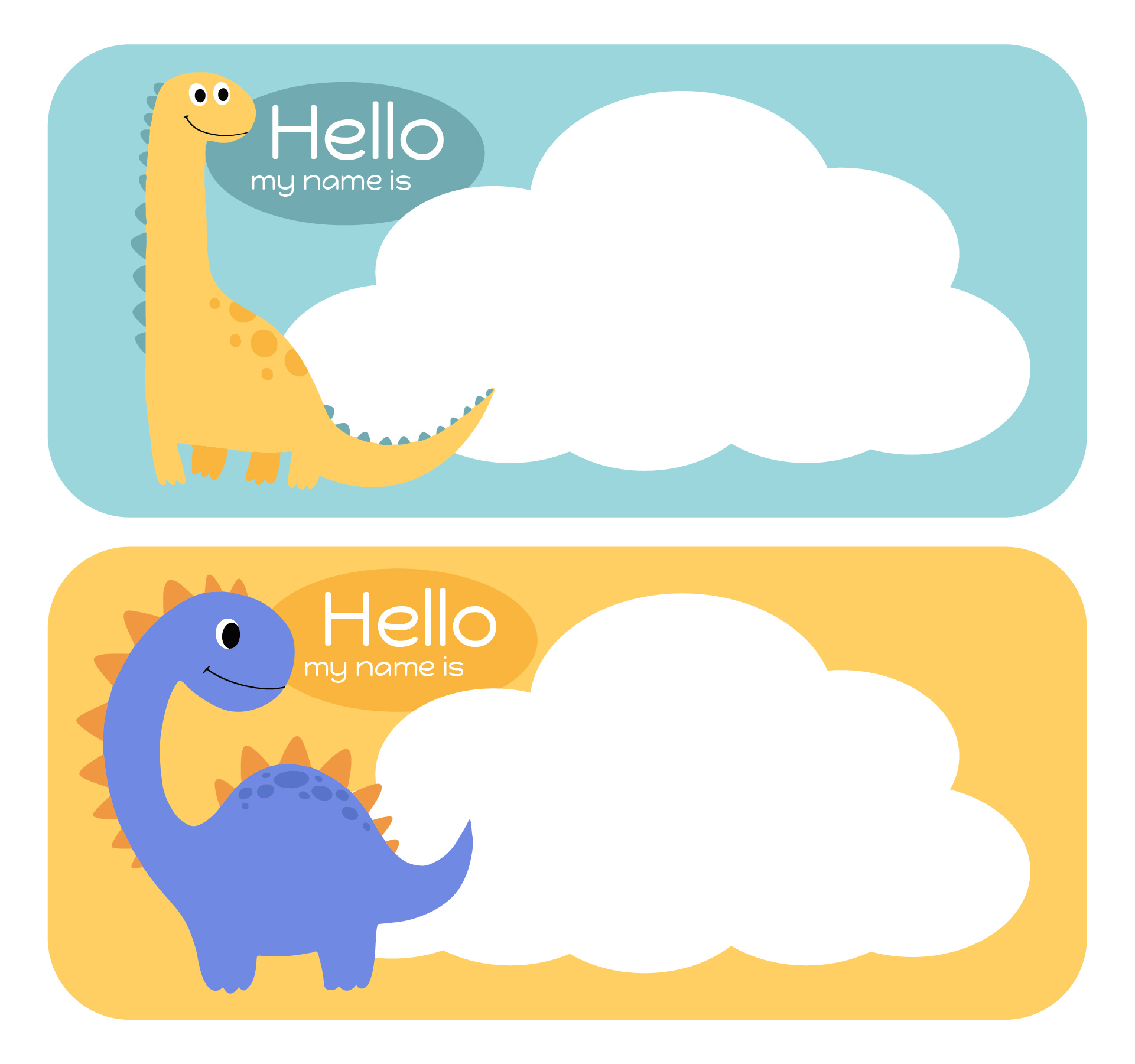 Dinosaur Theme Name Tags for School