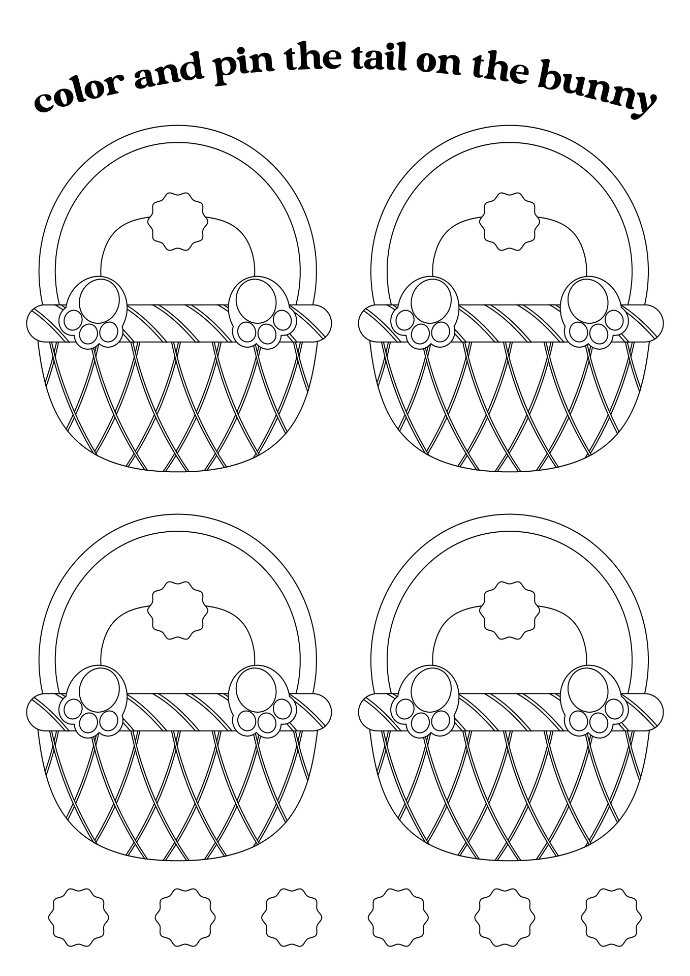 DIY Easter Bunny Tail Tags Printables
