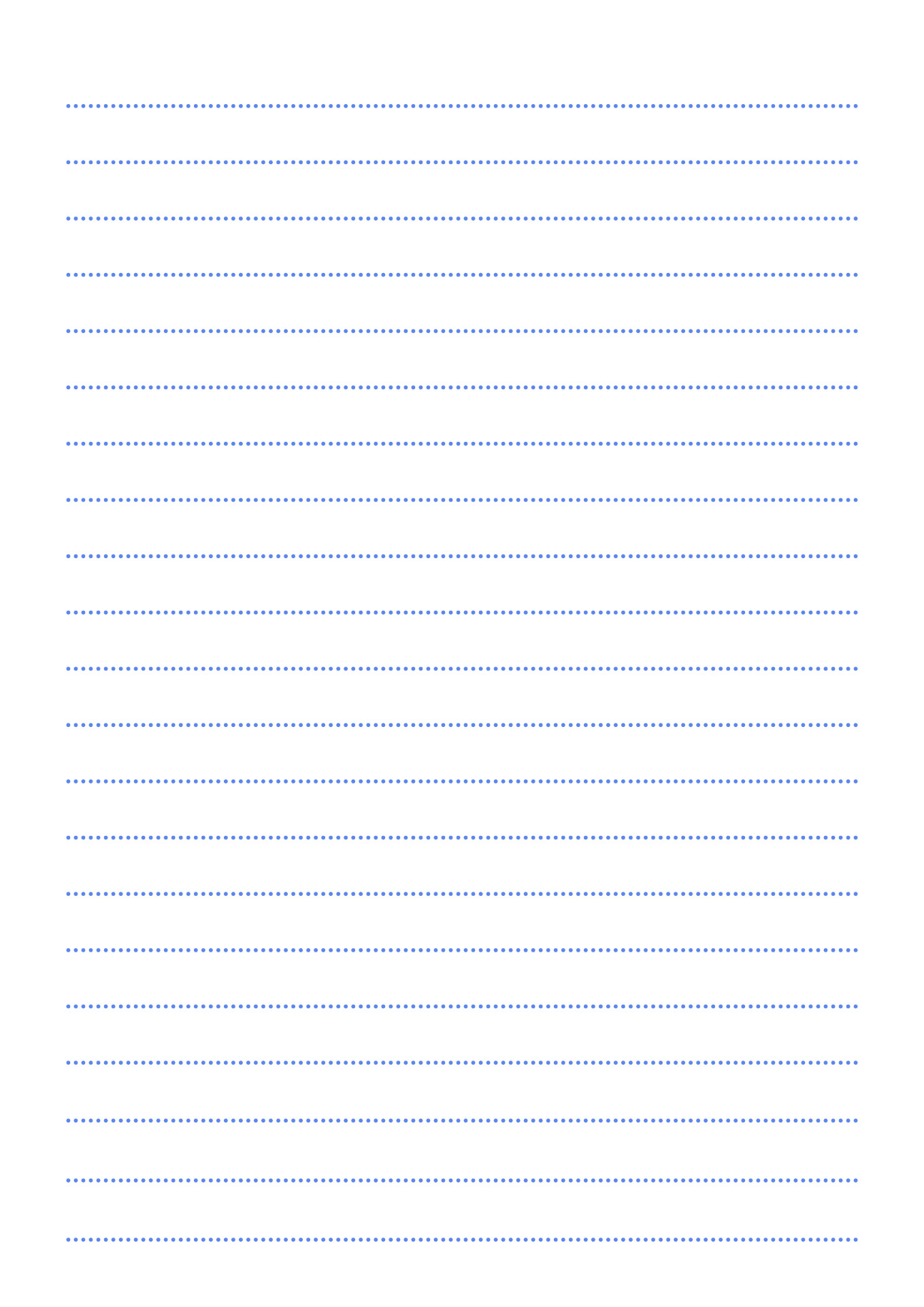 Dotted Line Handwriting Paper Printable