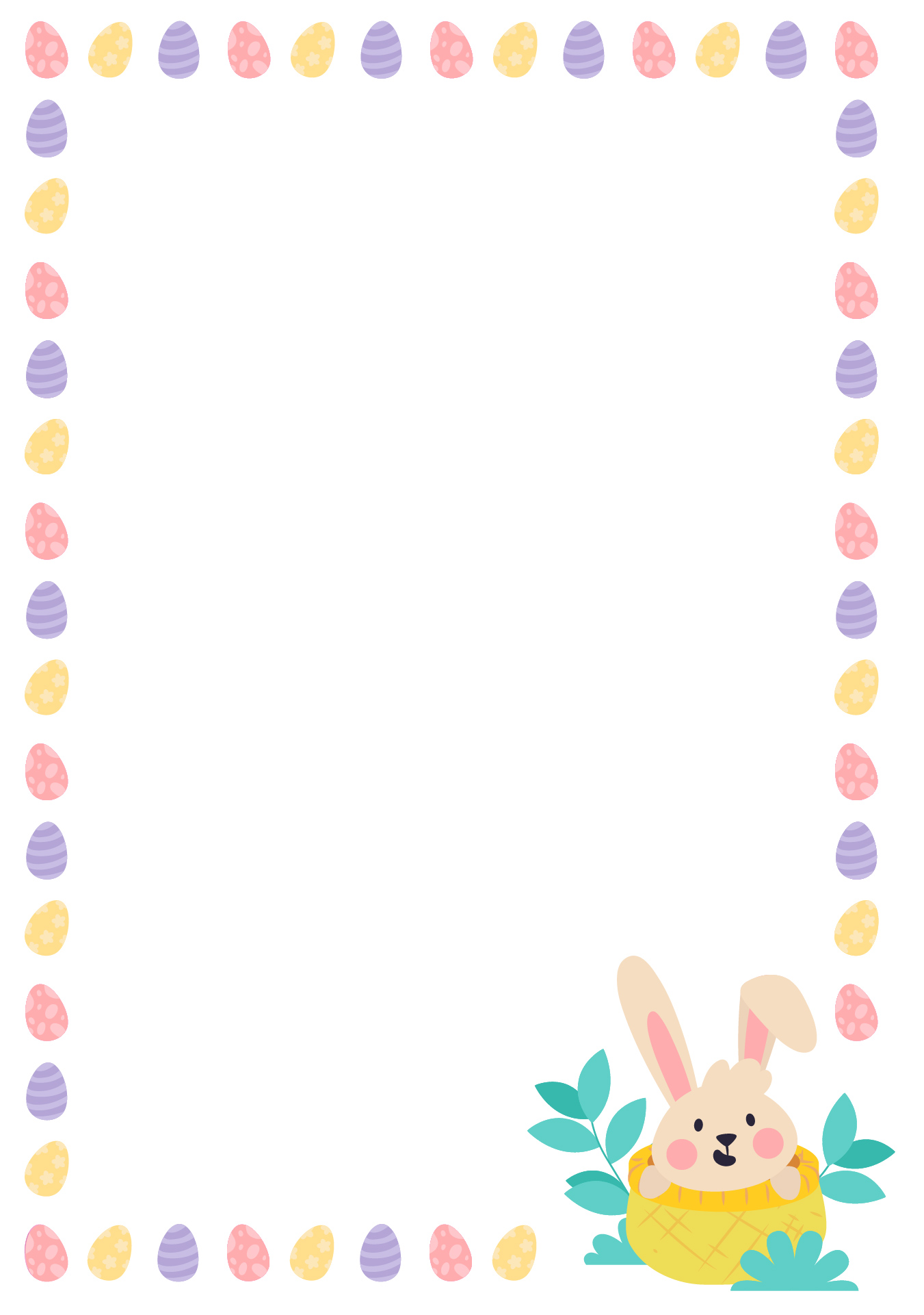 Easter Basket Borders Printable Easter Basket Borders Printable