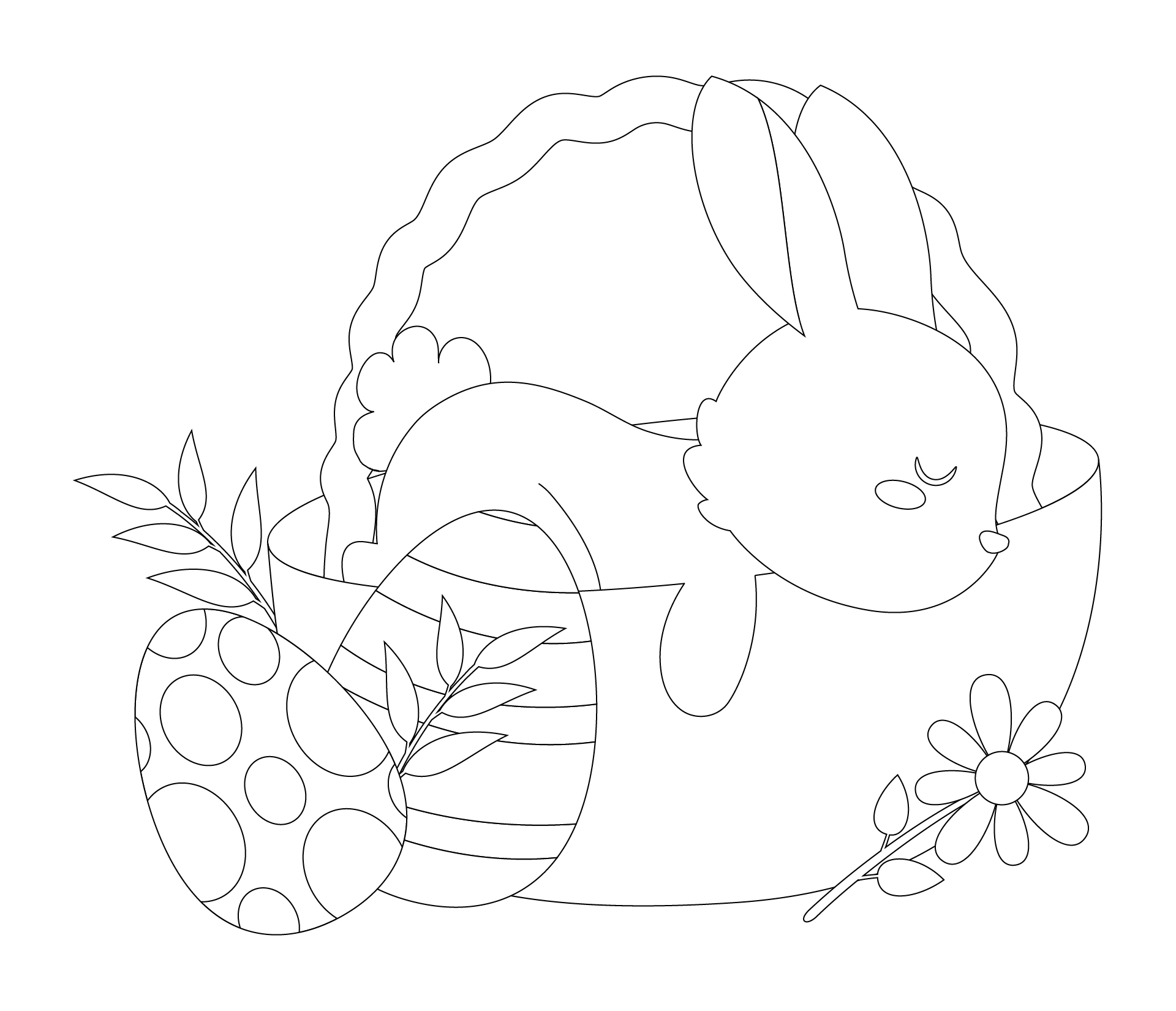 Easter Bunny Tail Coloring Sheets Printable