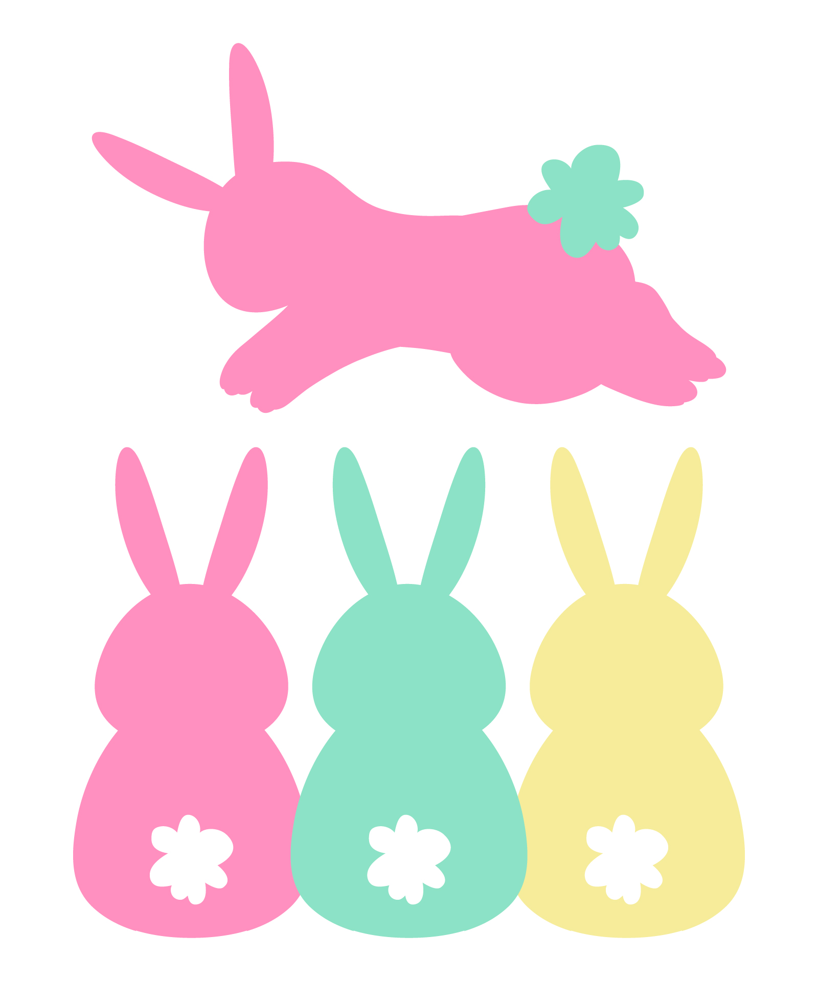 Easter Bunny Tails Cupcake Toppers Printable