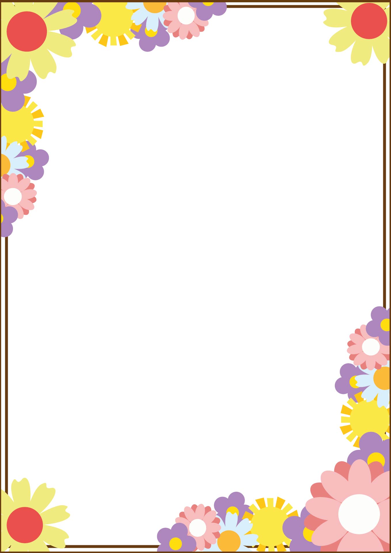 Easter Flowers Printable Borders Easter Flowers Printable Borders